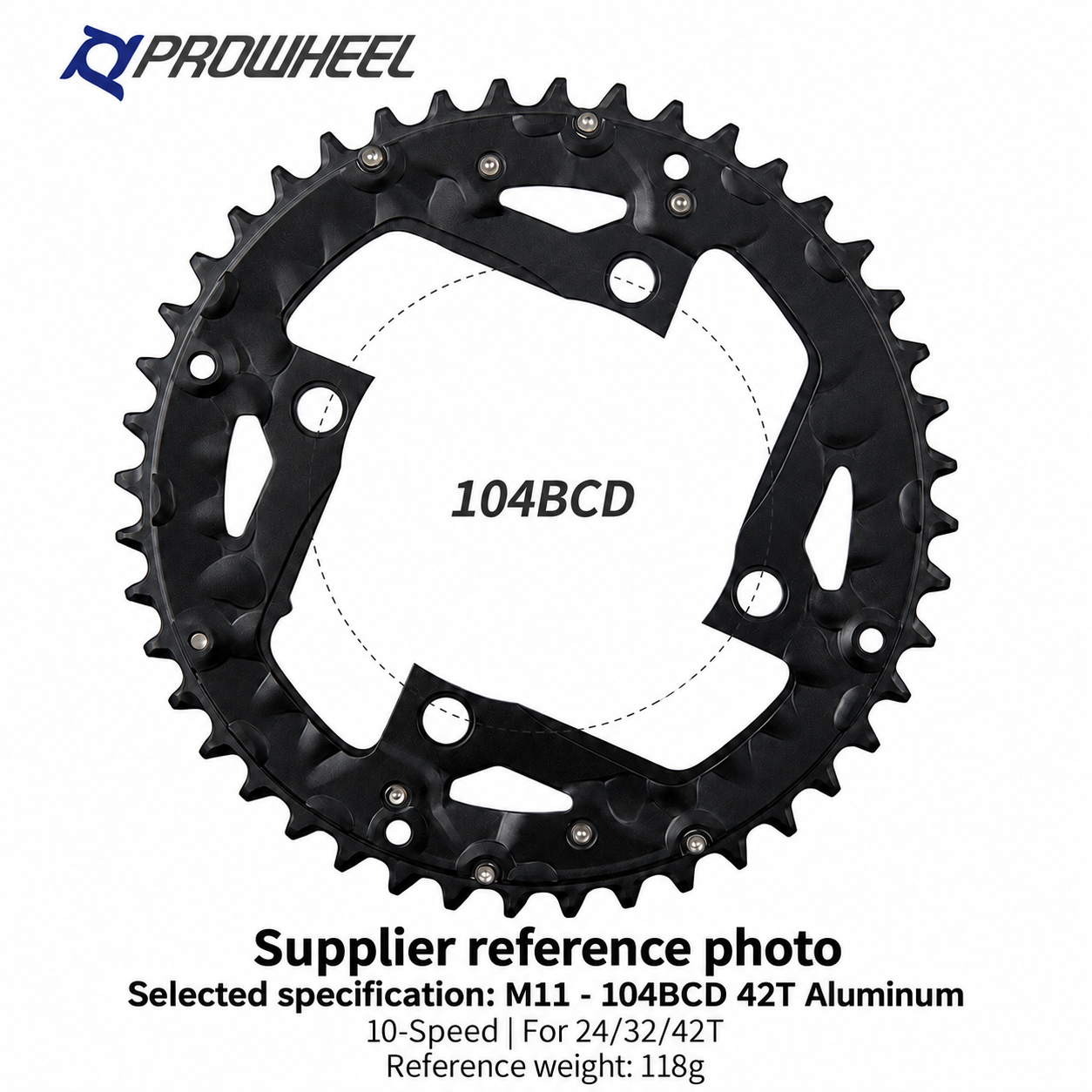 PROWHEEL Replacement Chainrings 64 96 104BCD 22-44T