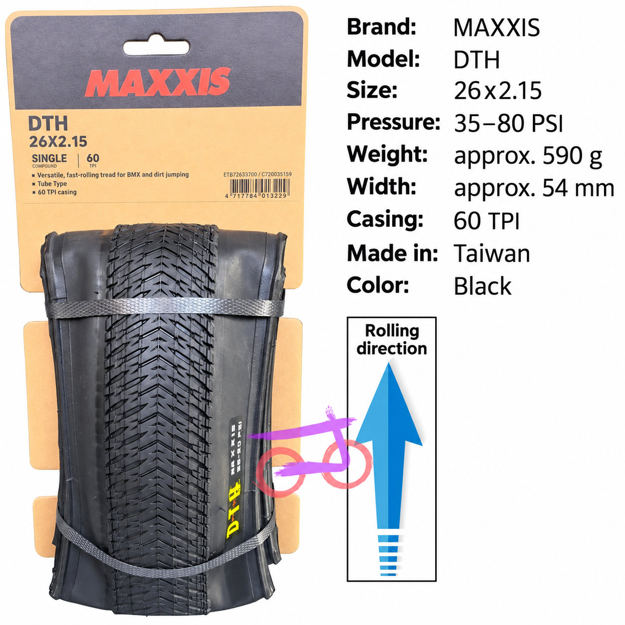 MAXXIS DTH Folding BMX and Street Tire