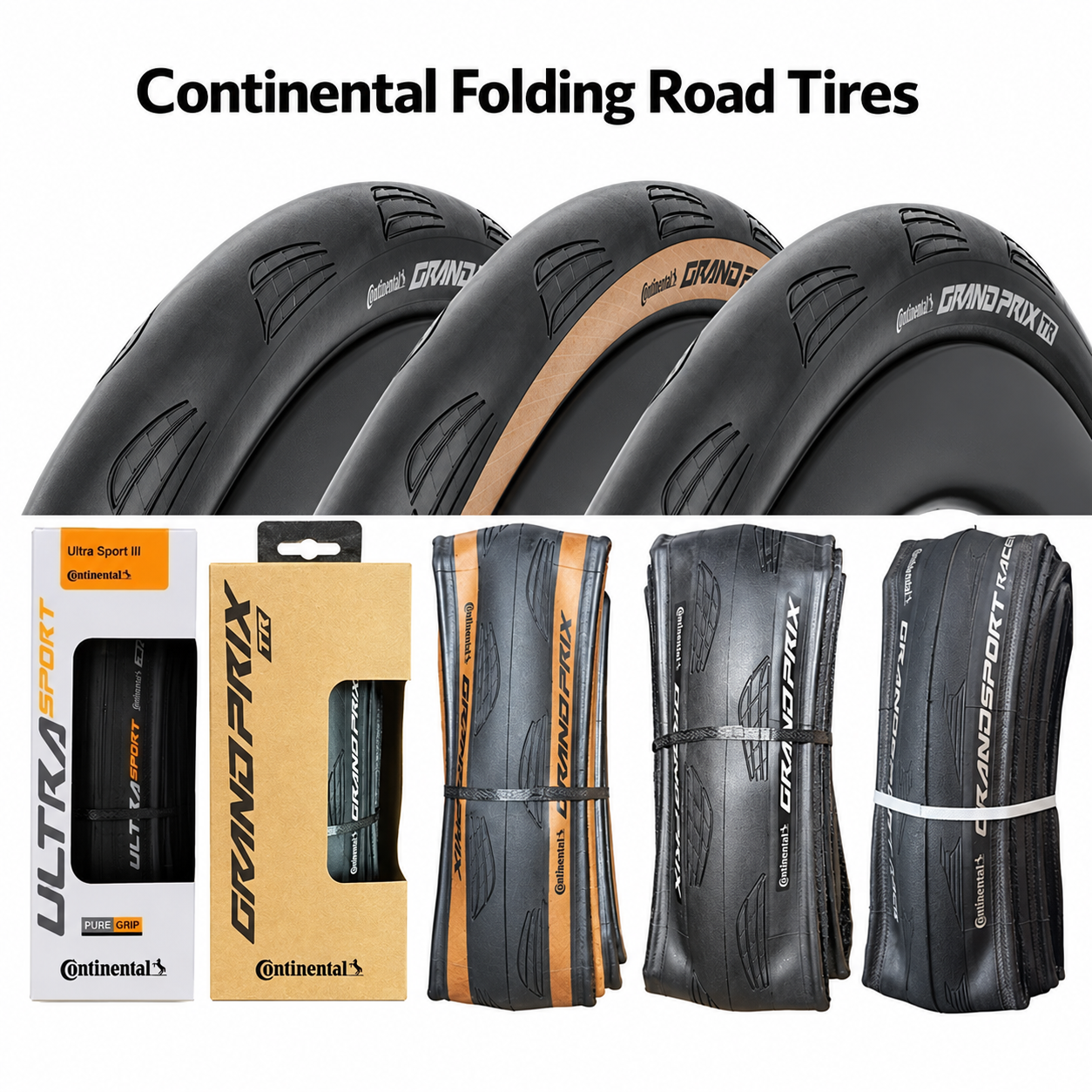 Continental Ultra Sport III, Grand Sport Race and Grand Prix Folding Road Tires