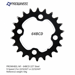 M1 - 64BCD 22T Steel - 9-Speed