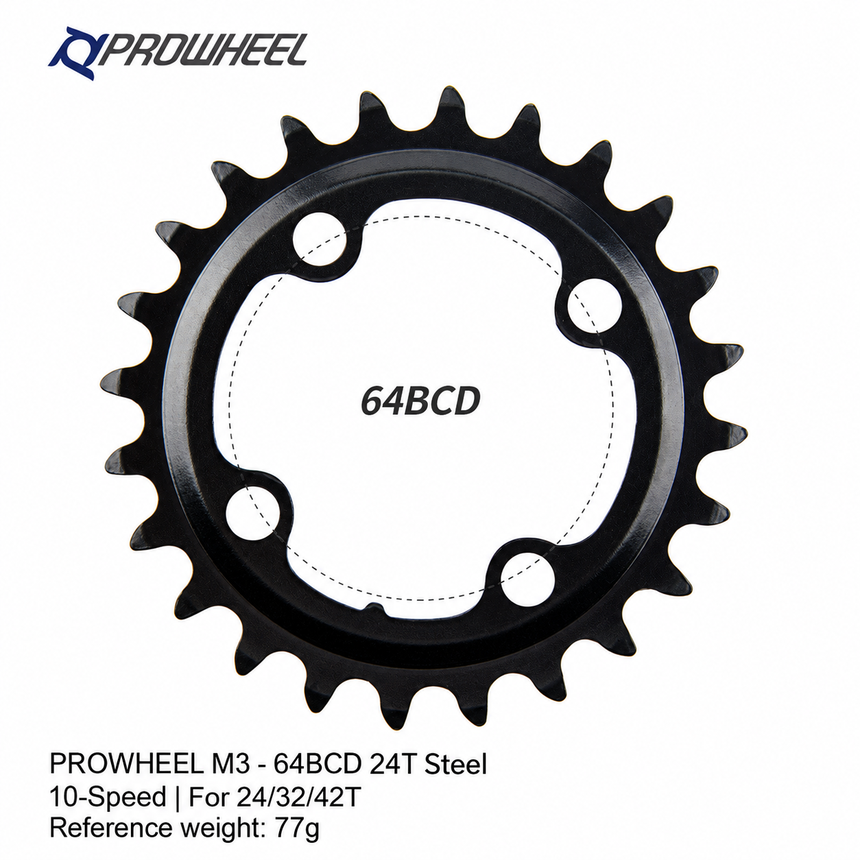PROWHEEL Replacement Chainrings 64 96 104BCD 22-44T