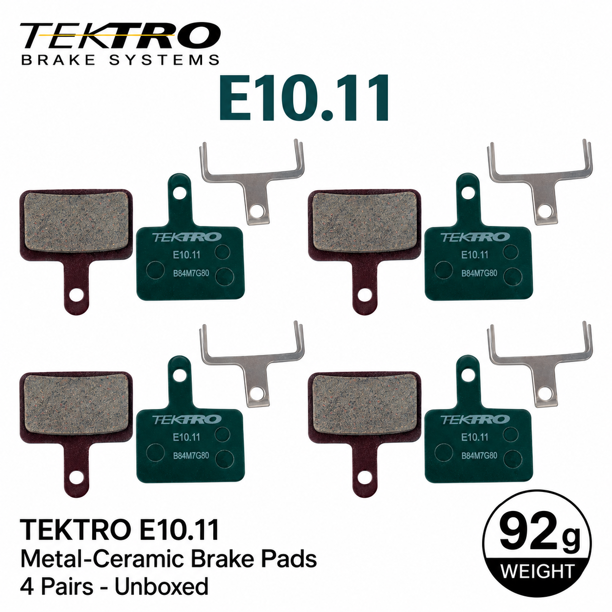 TEKTRO E10.11 Metal-Ceramic Disc Brake Pads