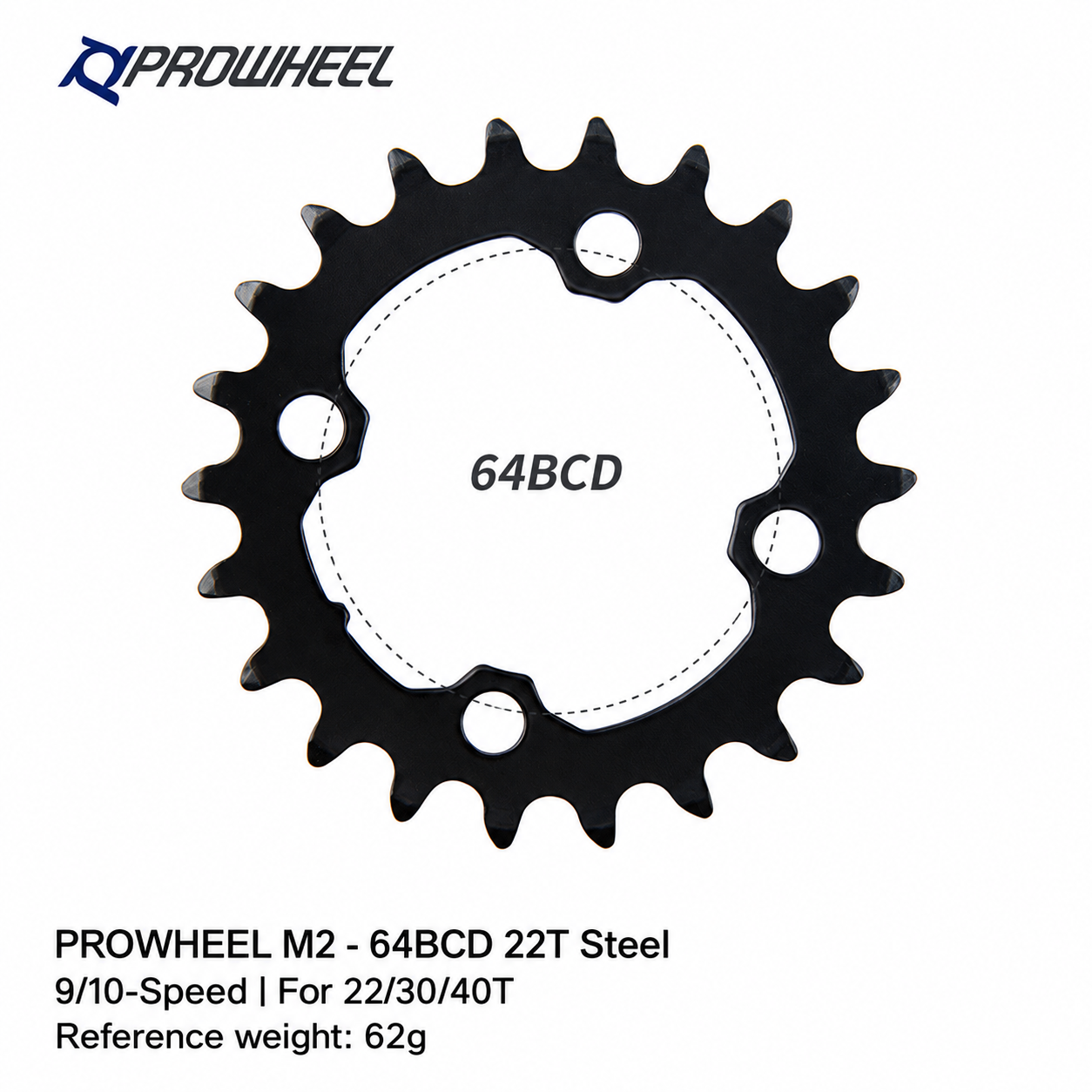 PROWHEEL Replacement Chainrings 64 96 104BCD 22-44T