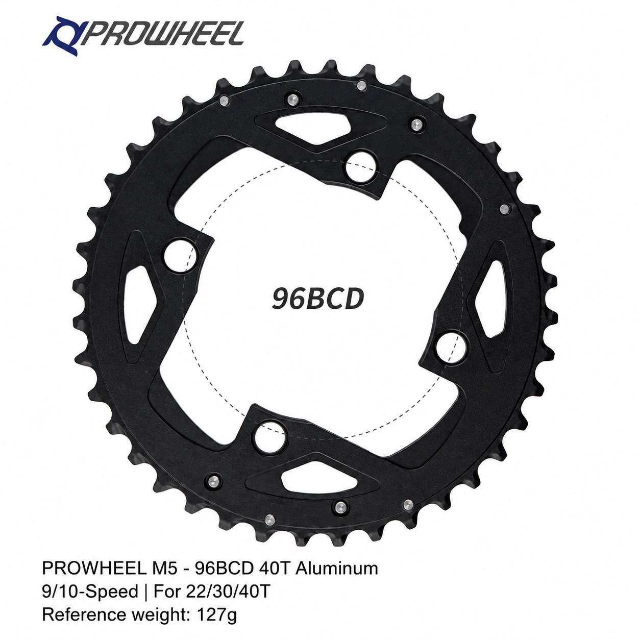 PROWHEEL Replacement Chainrings 64 96 104BCD 22-44T