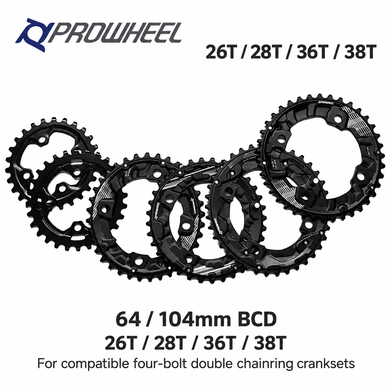 PROWHEEL 10 11-Speed Double Chainring Repair Parts 26T 28T 36T 38T