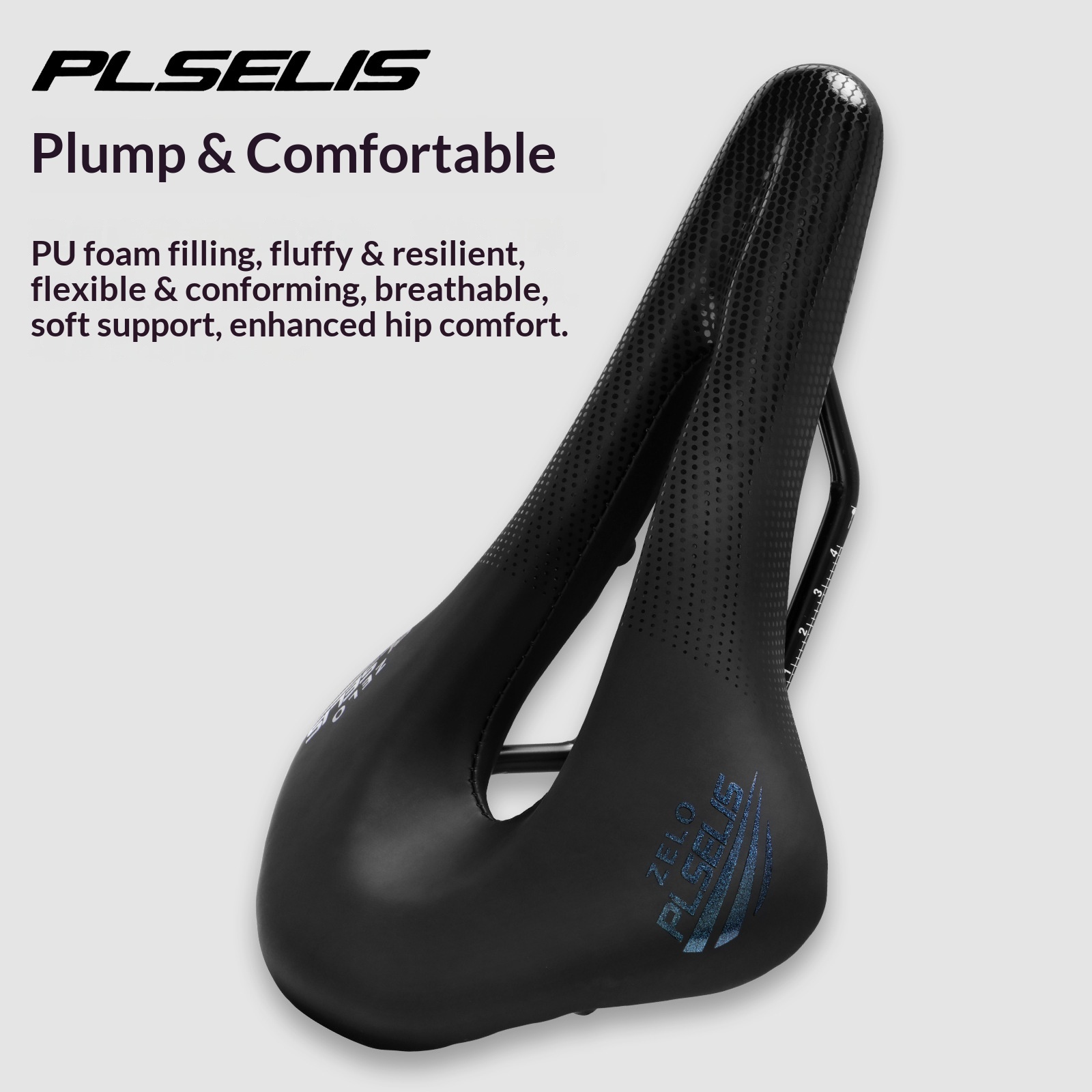 PLSELIS Bicycle Saddle Hollow Soft Seat for MTB Road Bike Folding Bike PU Foam Cushion Ergonomic Comfort Design