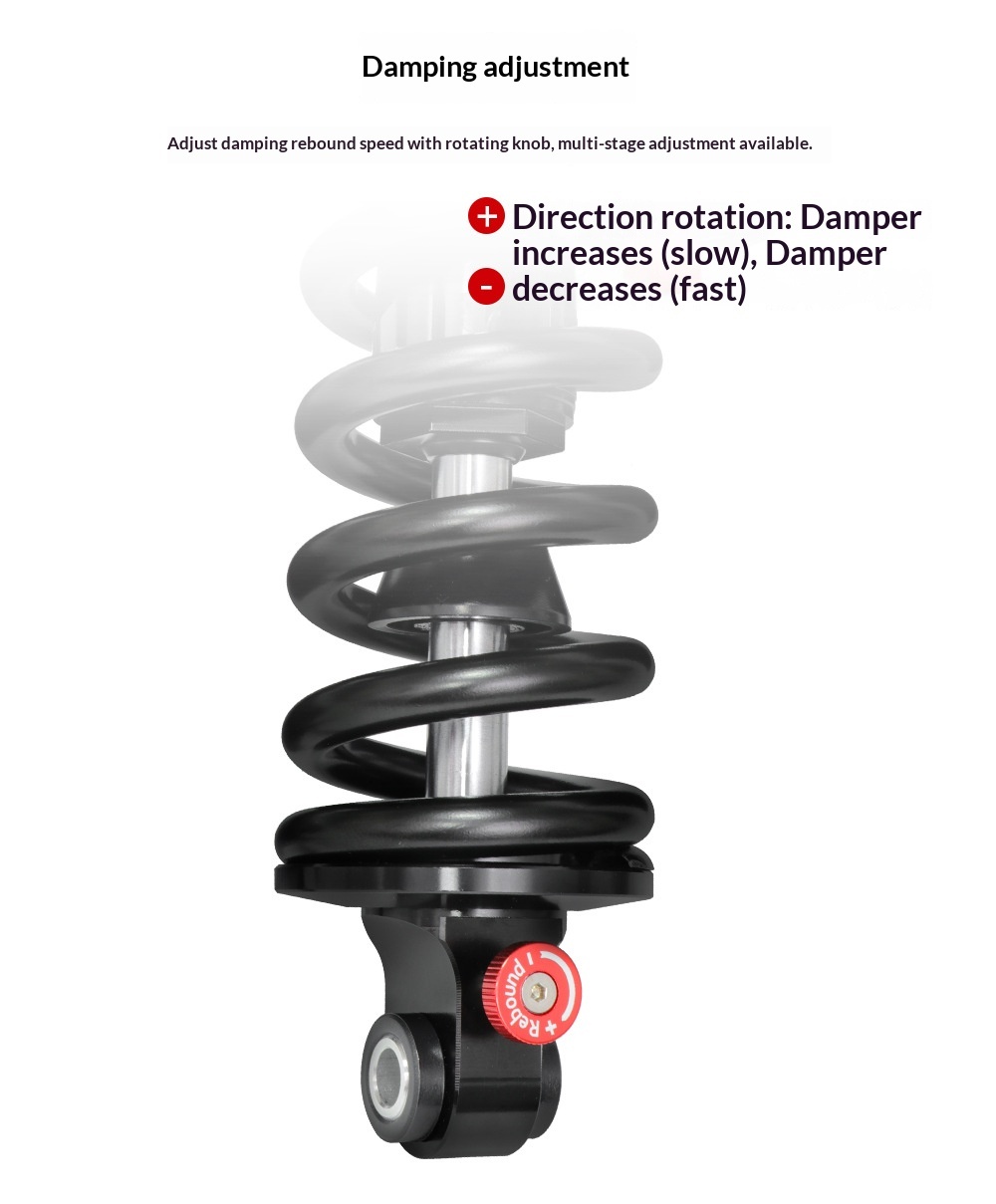 MEROCA RCT-2 Coil Rear Shock Absorber MEROCA-RCT-2 550lbs 190/210/230/240/250/265mm for MTB Soft Tail Bike