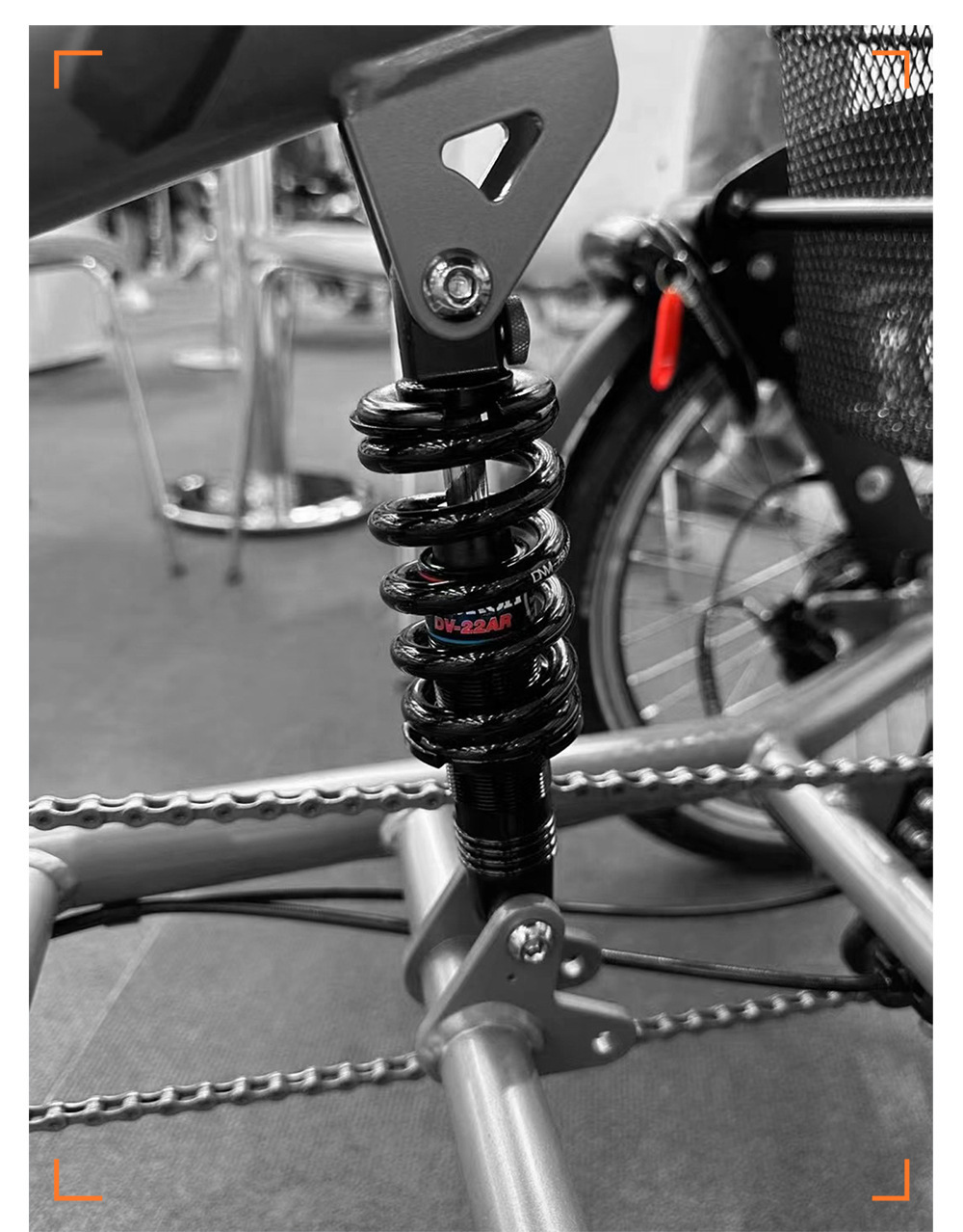 DNM DV-22AR Hydraulic Coil Spring Rear Shock Absorber - Adjustable Rebound Damping for MTB/E-Bike (Various Sizes & LBS)