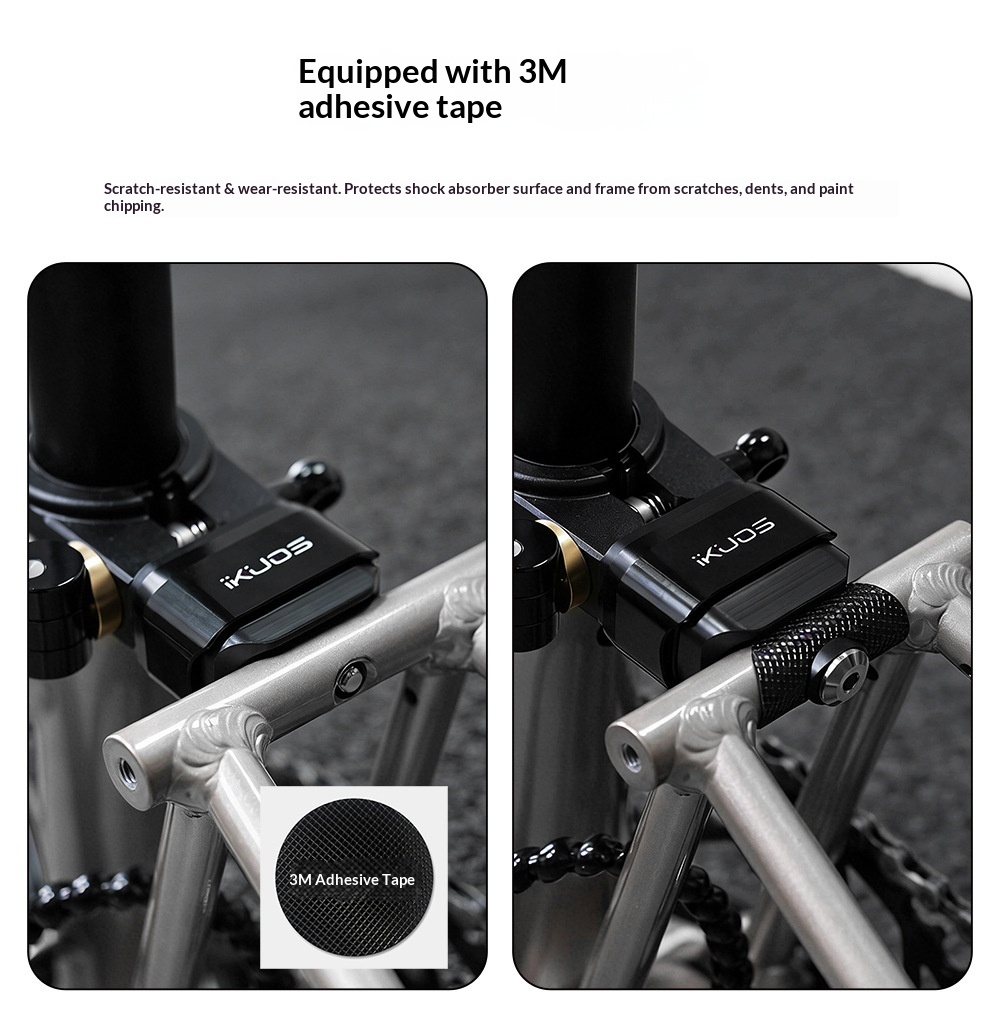 IKUOS-P-SA01 Folding Bike Rear Suspension Damper with Titanium Axle for Pline/Tline/Cline 12-Speed, CNC Machined