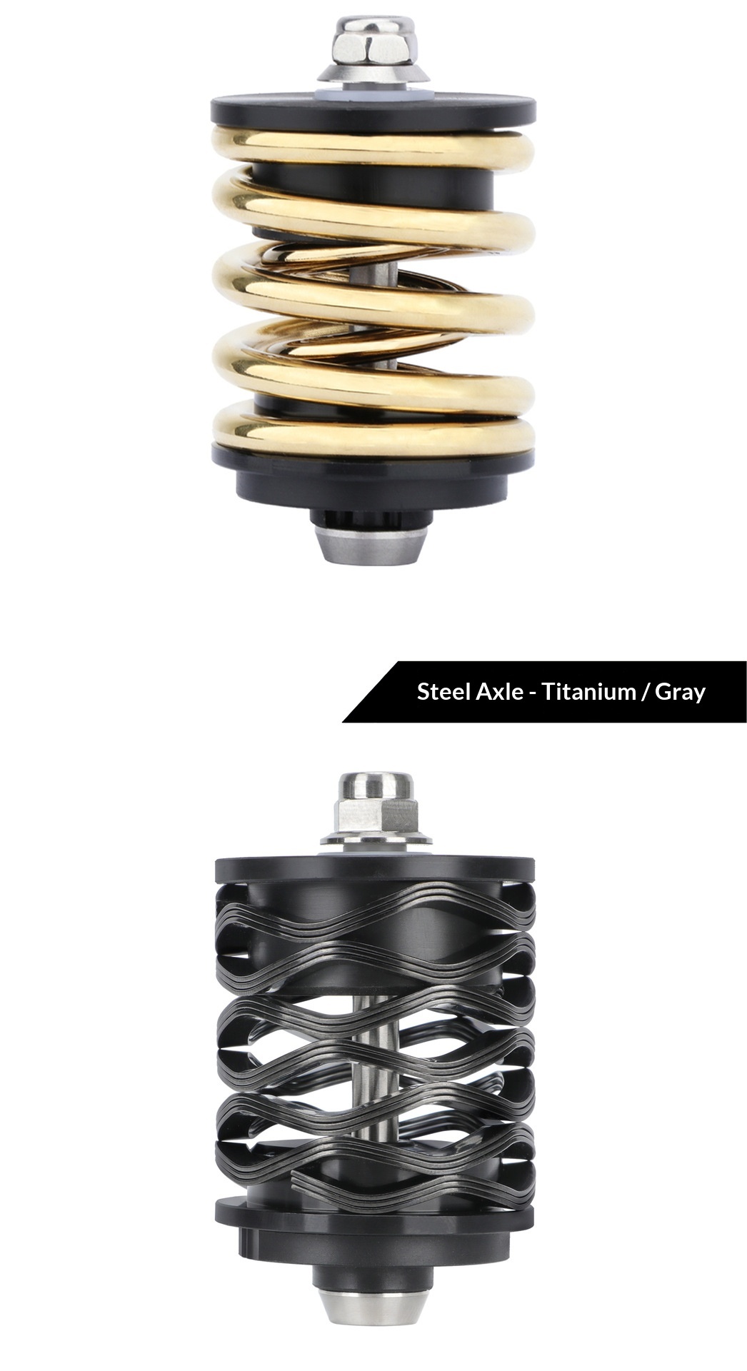 Meroca Metal Rear Shock Absorber compatible with Brompton “xiaobu”, Spring/Wave Style, Steel or Titanium Axle rear shocks