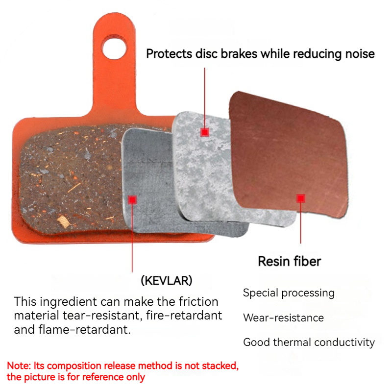 Meroca BIke Resin Brake Pads MTB For Shimano M375 M445 Mt200 BB5 BB7 Mountain Road Bike Hydraulic Disc Brake Pads