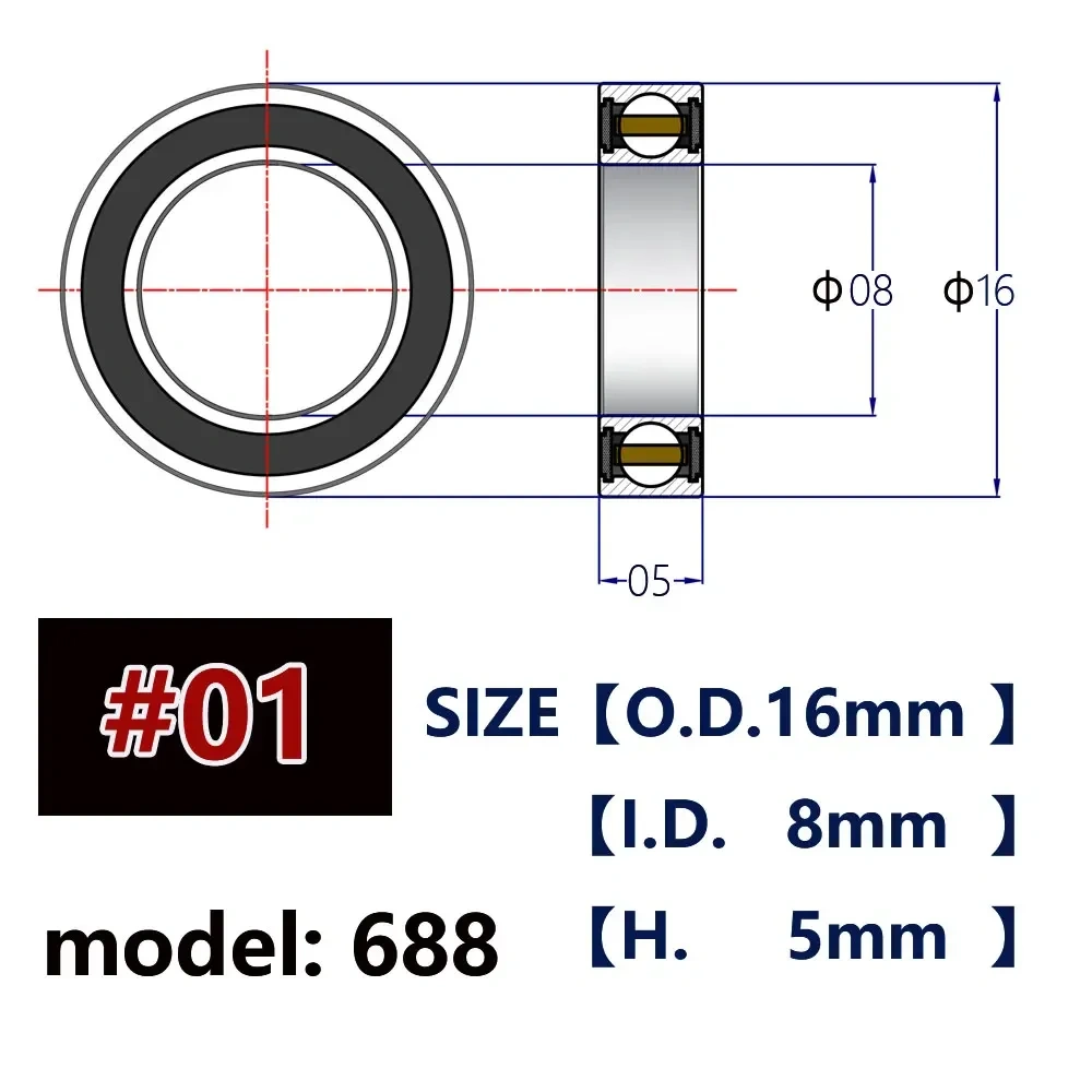 Bike Hub Ceramic Bearings for Road Bike Mountain Disc Brake Thru Axle Hubs Super Light Lubricant 6802 6803 6902 6903 6800 15267