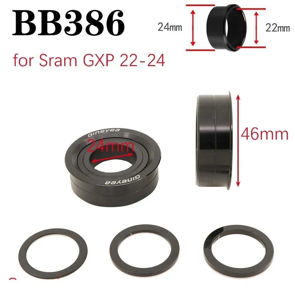 Gineyea Bottom bracket bike BB30 PF30 BB86 B79 BB386 for Shimano for SRAM GXP press fit bearing 24mm 22 19mm 42mm 46 MTB