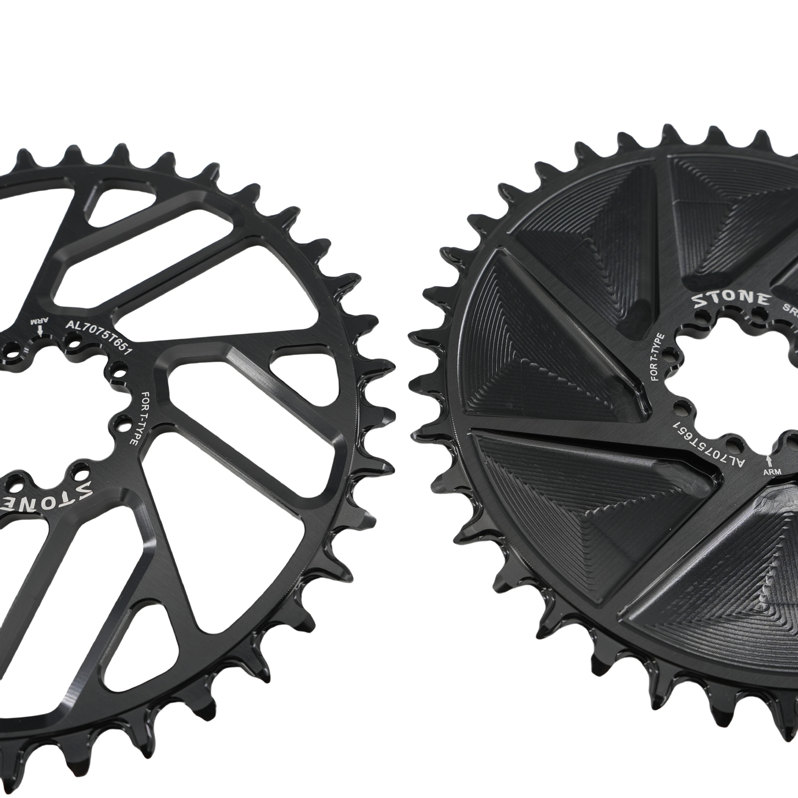 Stone Bike Chainring for AXS Flattop T-type Chain 12S 0mm Offset Direct Mount Round for Sram X0 XX SL GX 38T To 48T Hollow Aero Style