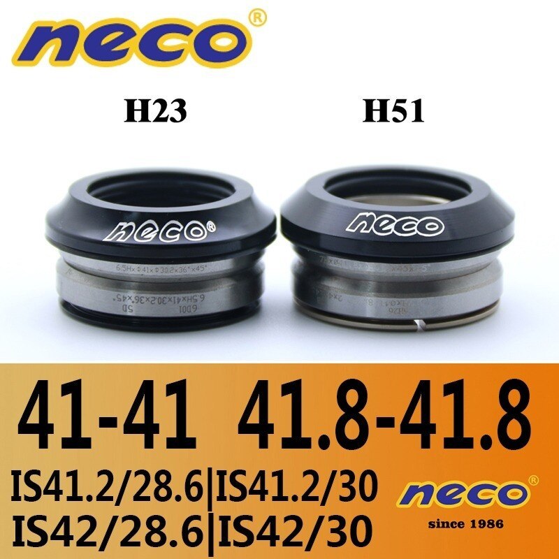 Neco bearing headset 41 41.8 mm IS41 IS42 IS41.8 Integrated  Threadless MTB Road Bike Headset