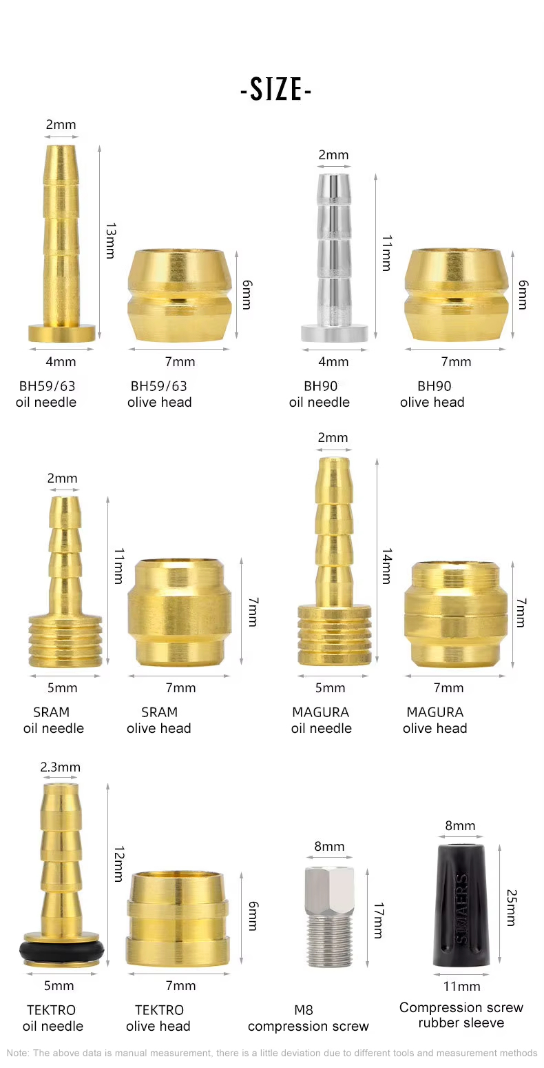 DJC Mountain Bike Oil Needle Brake Olive Head For SHIMANO DEORE BH90 BH59 SRAM MAGURA Oil Hydraulic Brake Cable Hose Connecting Insert