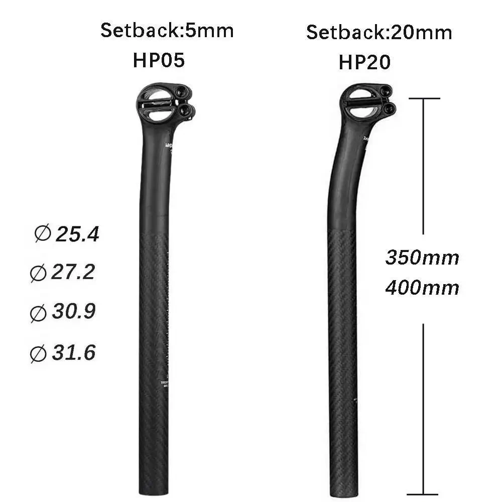 elitaone Bicycle Seat post Carbon Setback 5/20mm MTB/Road Seatpost 27.2/30.9/31.6/25.4mm Carbon half-shells  Light 150g