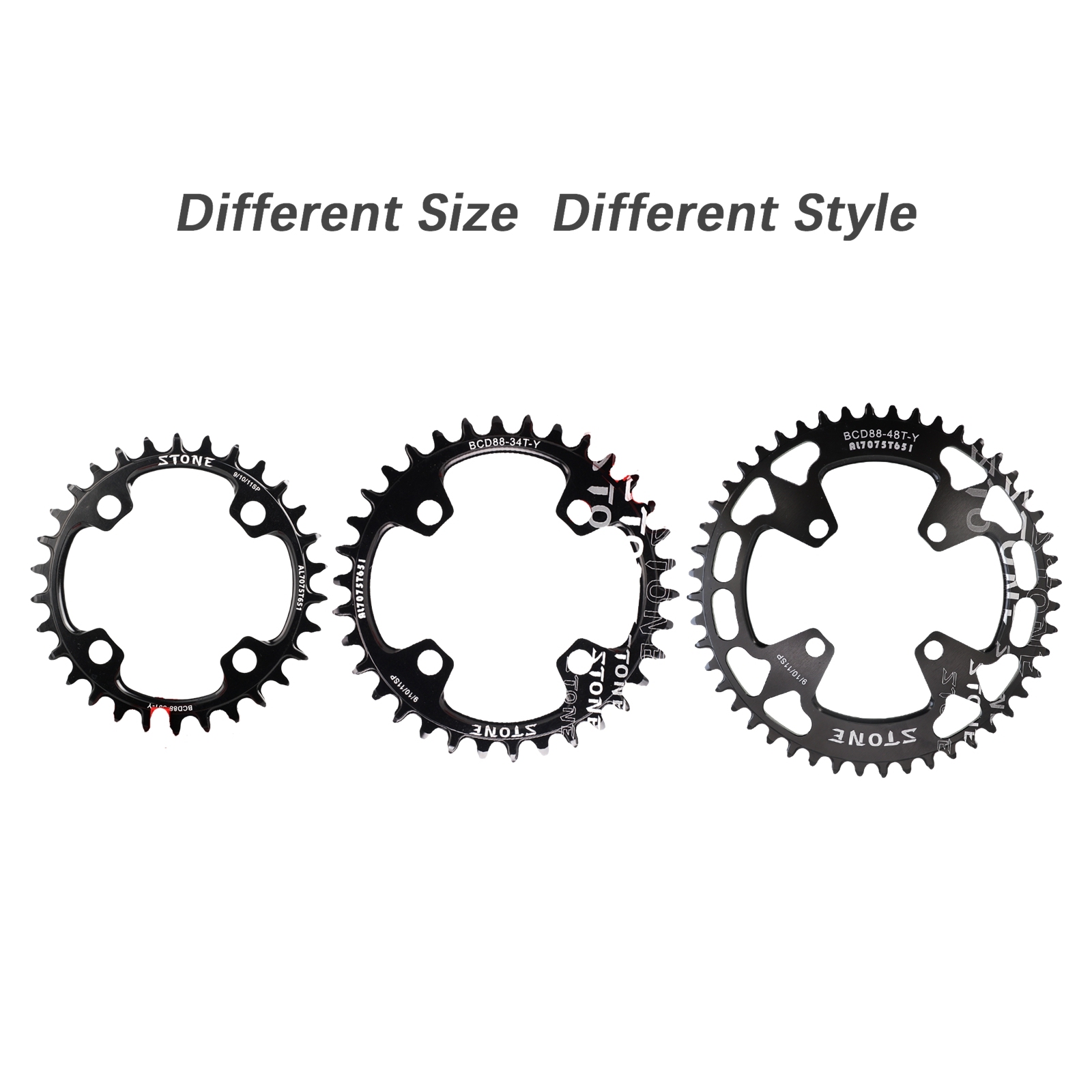 Stone 88BCD Round Bike Chainring for Shimano M985 30T 32T 36 38 40 42 44 46 48T MTB Bicycle Narrow Wide Chainwheel 88 bcd