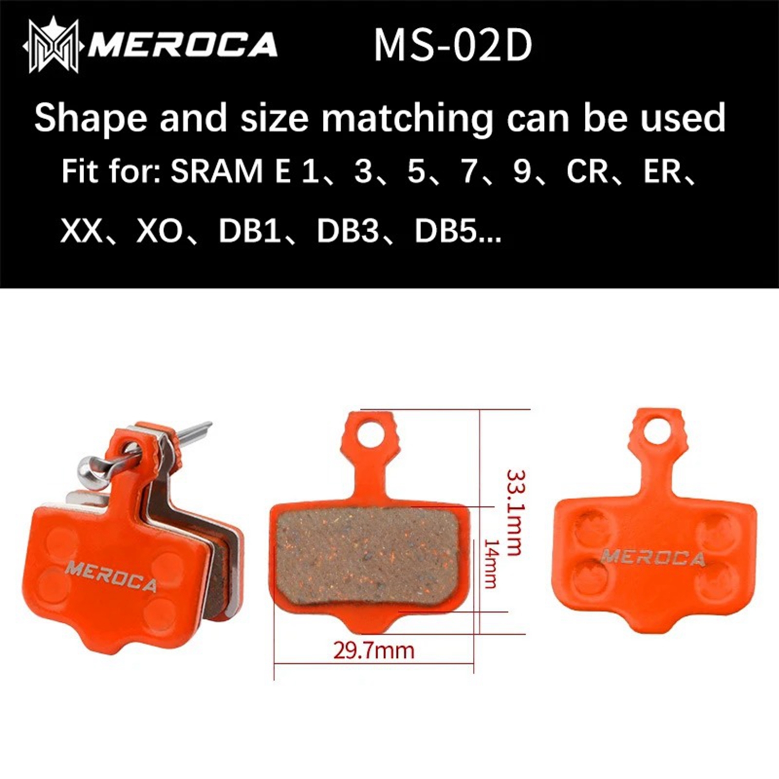 Meroca BIke Resin Brake Pads MTB For Shimano M375 M445 Mt200 BB5 BB7 Mountain Road Bike Hydraulic Disc Brake Pads