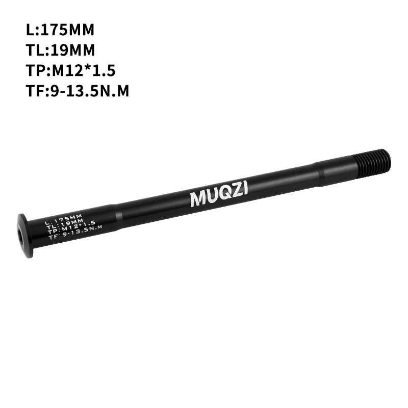 MUQZI MTB Thru Axle 15x100 15x110 12x142 12x100 12x148 Road Bicycle Wheel Axle 12mm 15mm Hub Thru Axle Fork Shaft