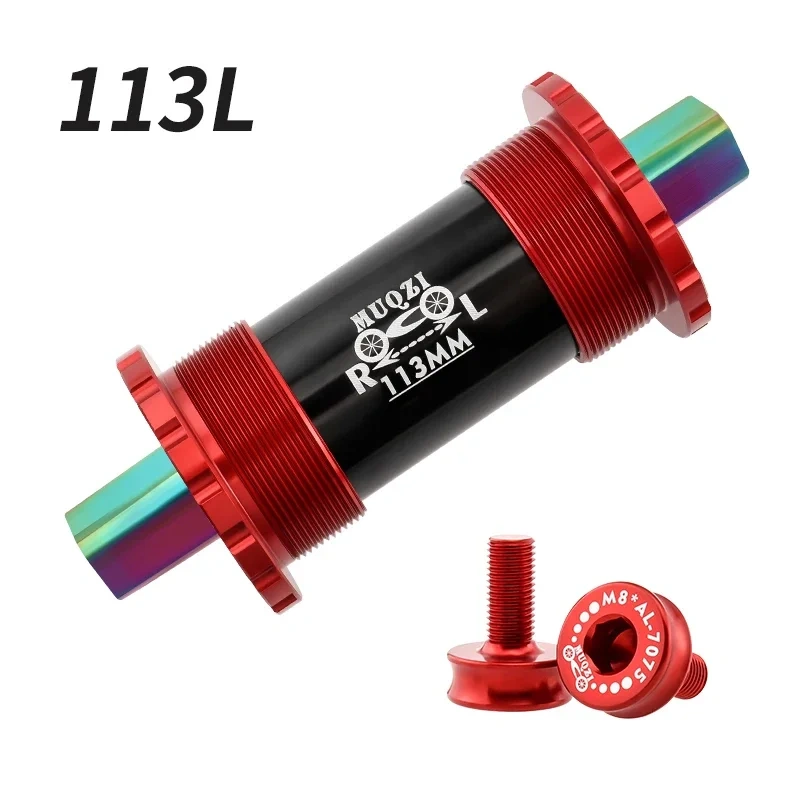 MUQZI Titanium Alloy Bottom Bracket BB68 103 107 110 113 119 122mm Ceramics Square Taper Bottom Bracket 68mm