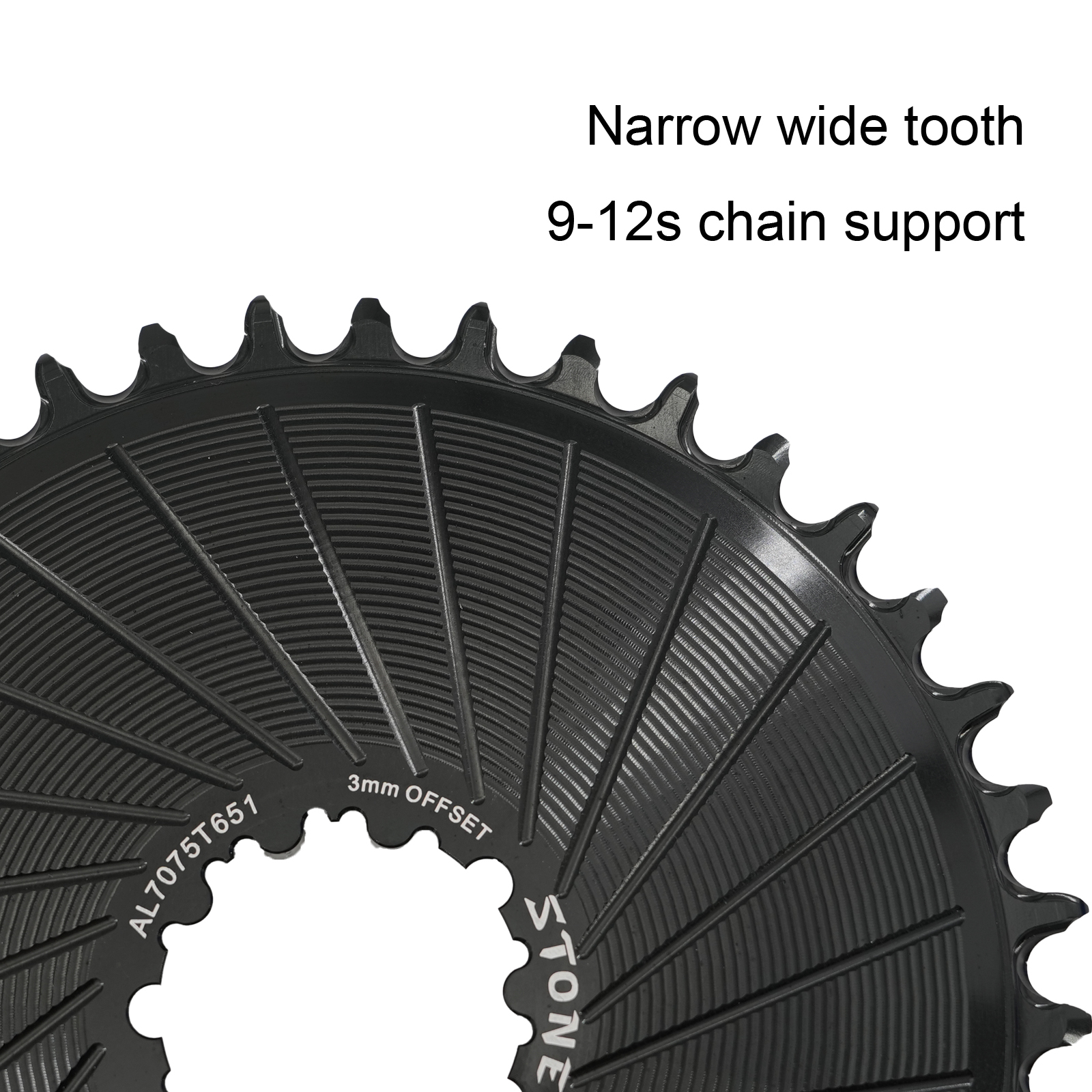 Stone Bike Chainring 3mm Offset Direct Mount Round 3 pins for Sram X9 X0 XX1 X01 26 28t 30t 32 34t 36 38 40T Boost 148mm aero hollow