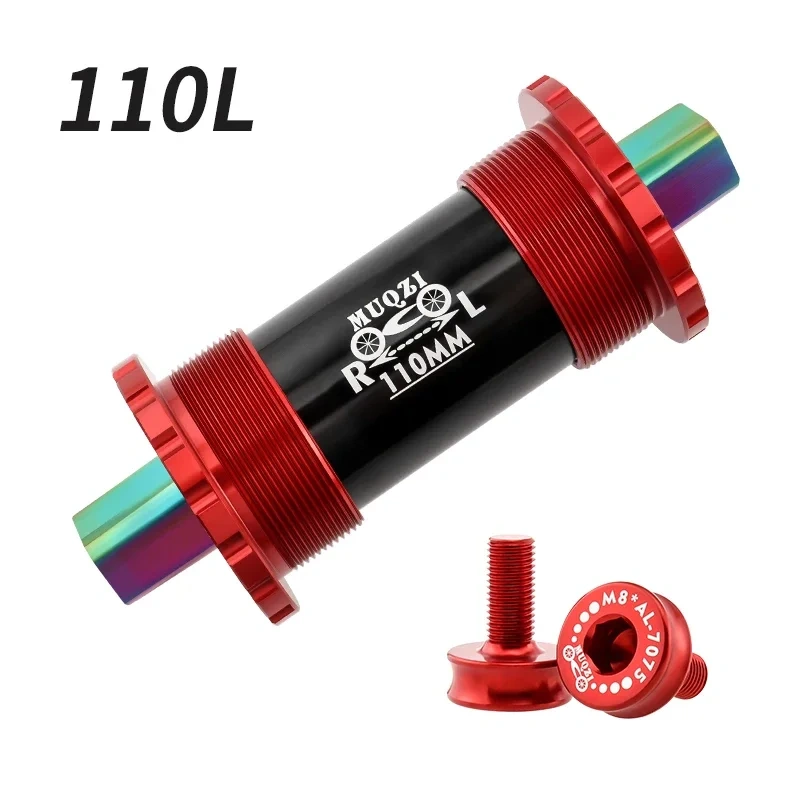 MUQZI Titanium Alloy Bottom Bracket BB68 103 107 110 113 119 122mm Ceramics Square Taper Bottom Bracket 68mm