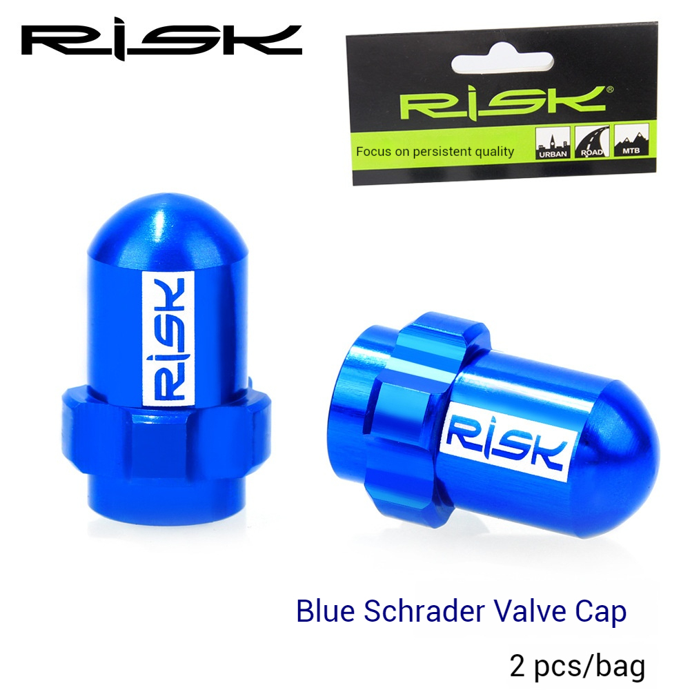 RISK Road, Fixed Gear, and Mountain Bike Presta Valve Dust Cap with O-Ring 7075 Aluminum Alloy