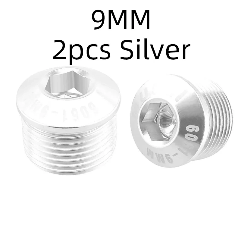 MUQZI 2PCS Bicycle Pedal Cover Bolts M14x5/6.5/9mm Aluminum Bike Pedal Dust-protection Screw MTB Road Cycling Repair Parts