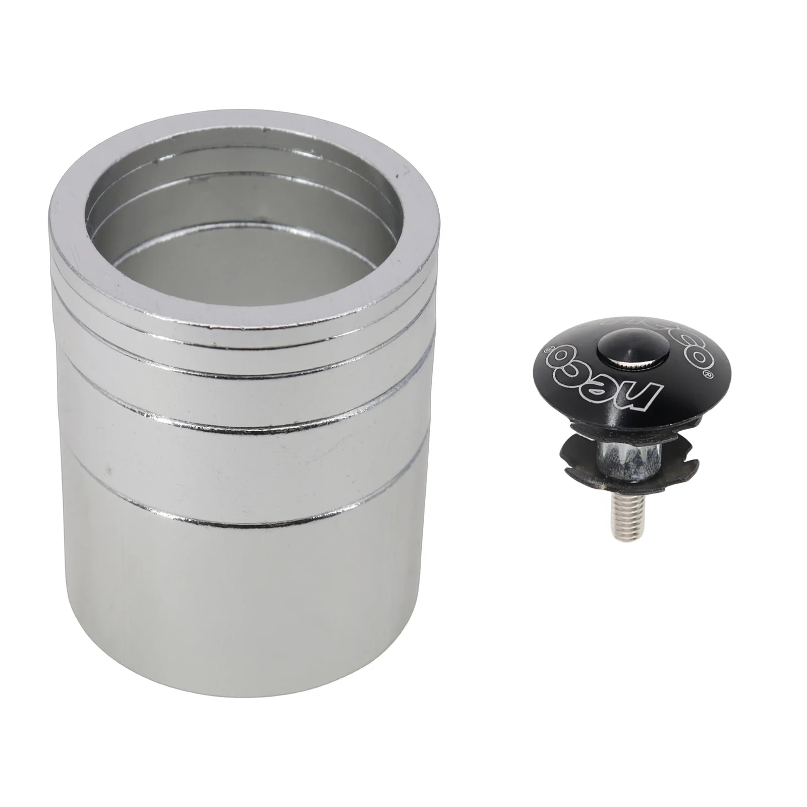 Neco 1 Inch 25.4mm 20/10/5/3/2mm Bicycle Headset Stem Al Bike Fork Star Nut Top Cap Cover Adjusting Dust Cover Spacer Washer