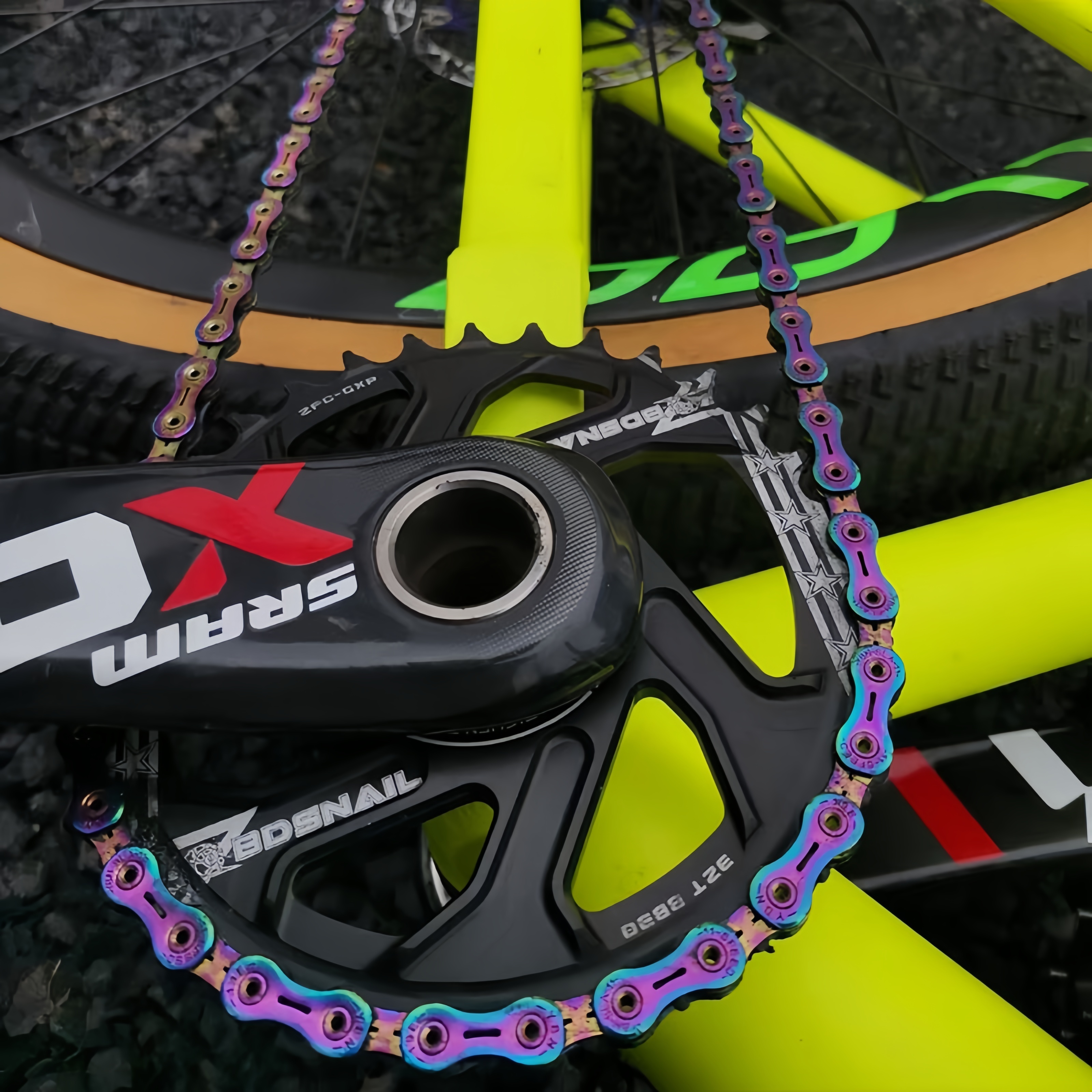 YBN Bike Chain 6/7/8/9/10/11/12 Speed SLA Bicycle Chain for Shimano  SRAM MTB Road Gravel Silver Black Gold Oil Slick Titanium coating
