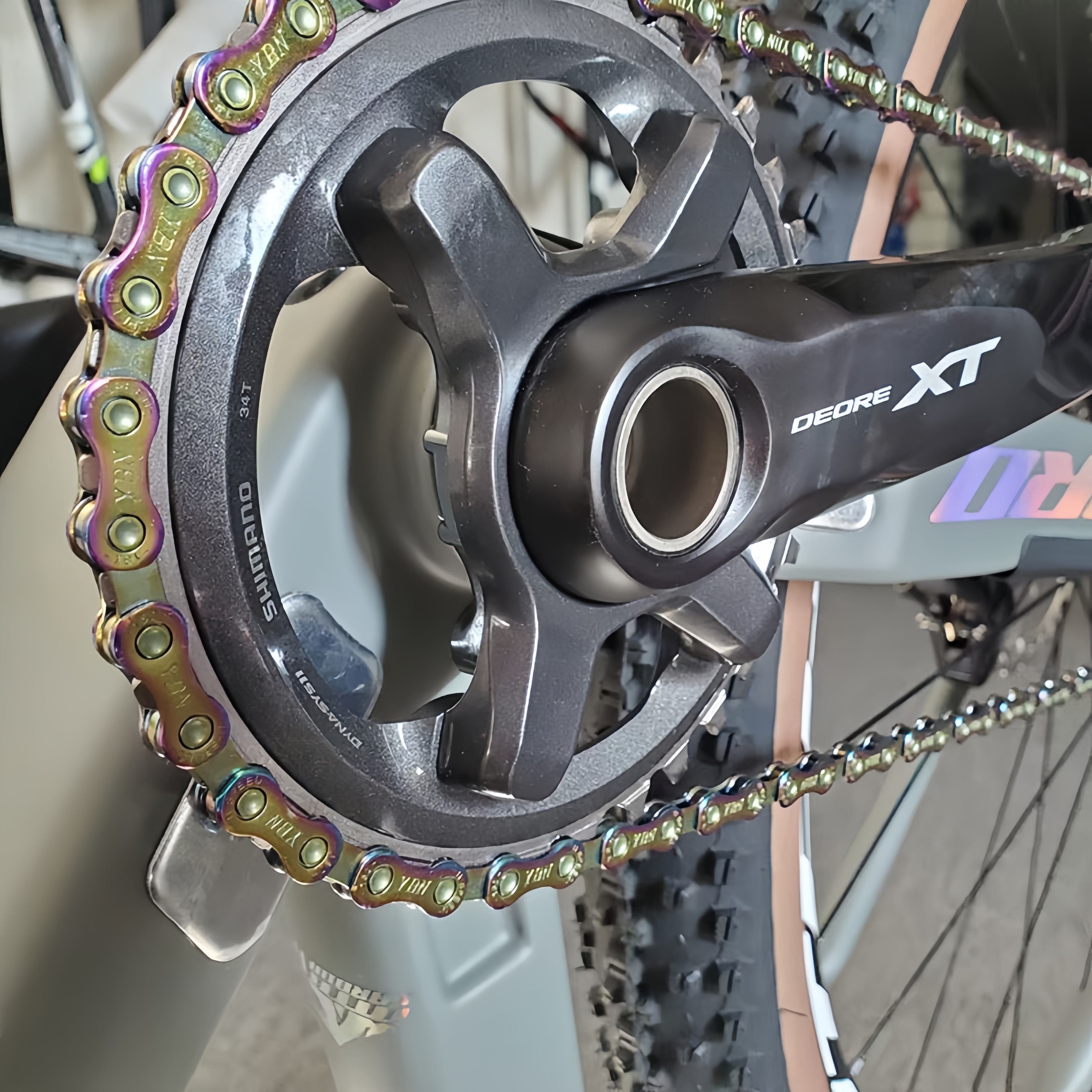 YBN Bike Chain 6/7/8/9/10/11/12-speed SLA Bicycle Chain for Shimano for SRAM MTB Road Gravel Silver Black Gold Oil Slick