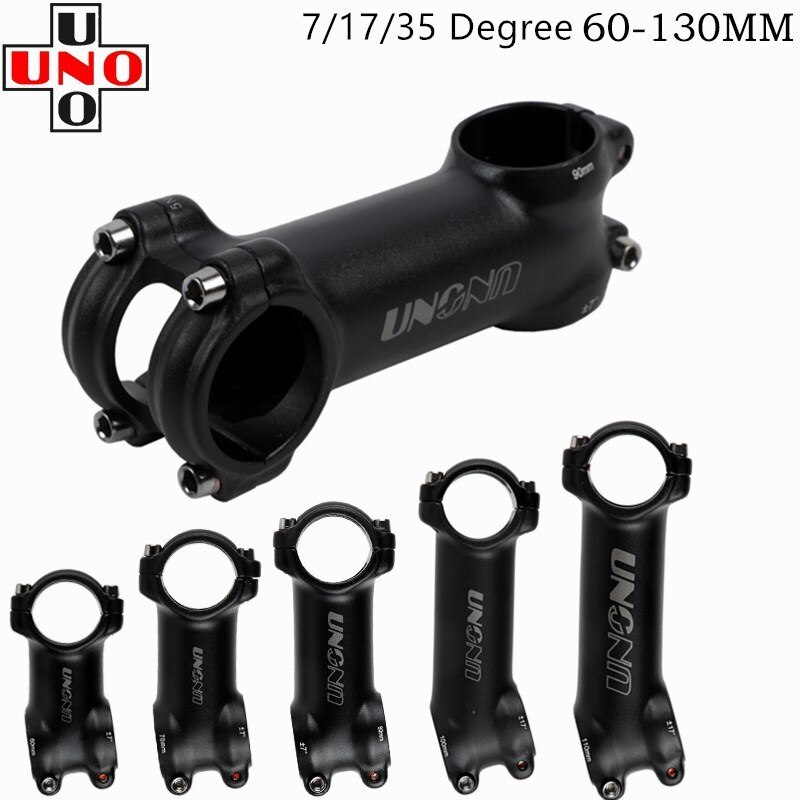 UNO Stem Bike Ultralight 7 17 35 Degree Road Stem Fork 28.6x31.8mm 60/70/80/90/100/110/120/130mm Mountain MTB Bicycle Kalloy