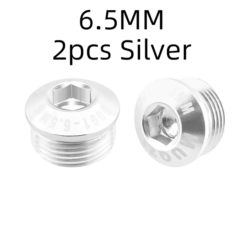MUQZI 2PCS Bicycle Pedal Cover Bolts M14x5/6.5/9mm Aluminum Bike Pedal Dust-protection Screw MTB Road Cycling Repair Parts
