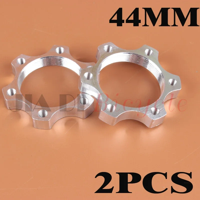 MUQZI 2Pcs 44mm 48mm Bike Hub Disk Disc Brake Rotor Adapter Freewheel Threaded Hubs 6 Bolt Flange MTB Road Bicycle Accessories