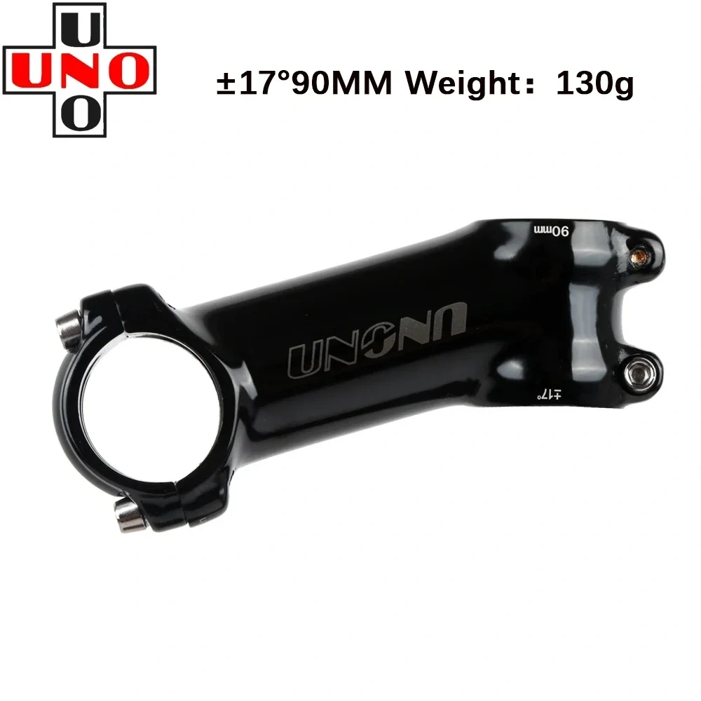 UNO Black Stem Bike Ultralight 7 17 35 Degree MTB Road Stem Fork 28.6 31.8mm 60/70/80/90/100/110/120/130mm Bicycle King Kalloy