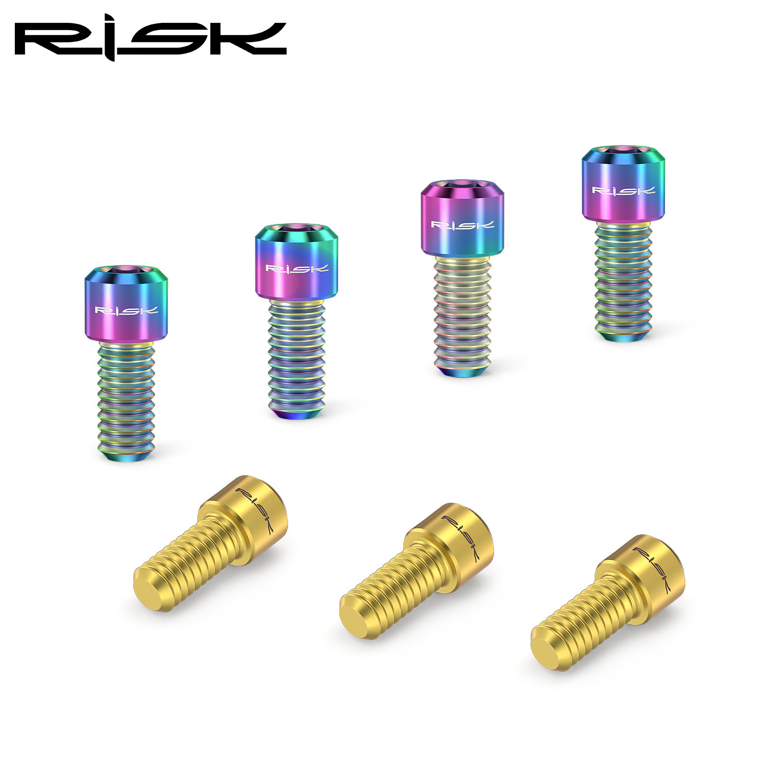 RISK Downhill Bike Titanium Alloy Anti-Slip Pedal Pins XC AM Downhill DH Pedal Grip Screws