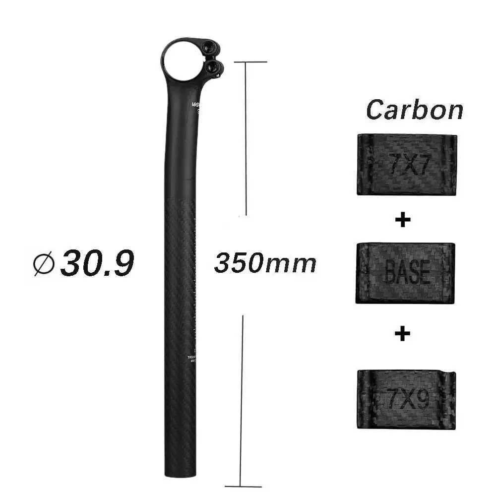 elitaone Bicycle Seat post Carbon Setback 5/20mm MTB/Road Seatpost 27.2/30.9/31.6/25.4mm Carbon half-shells  Light 150g