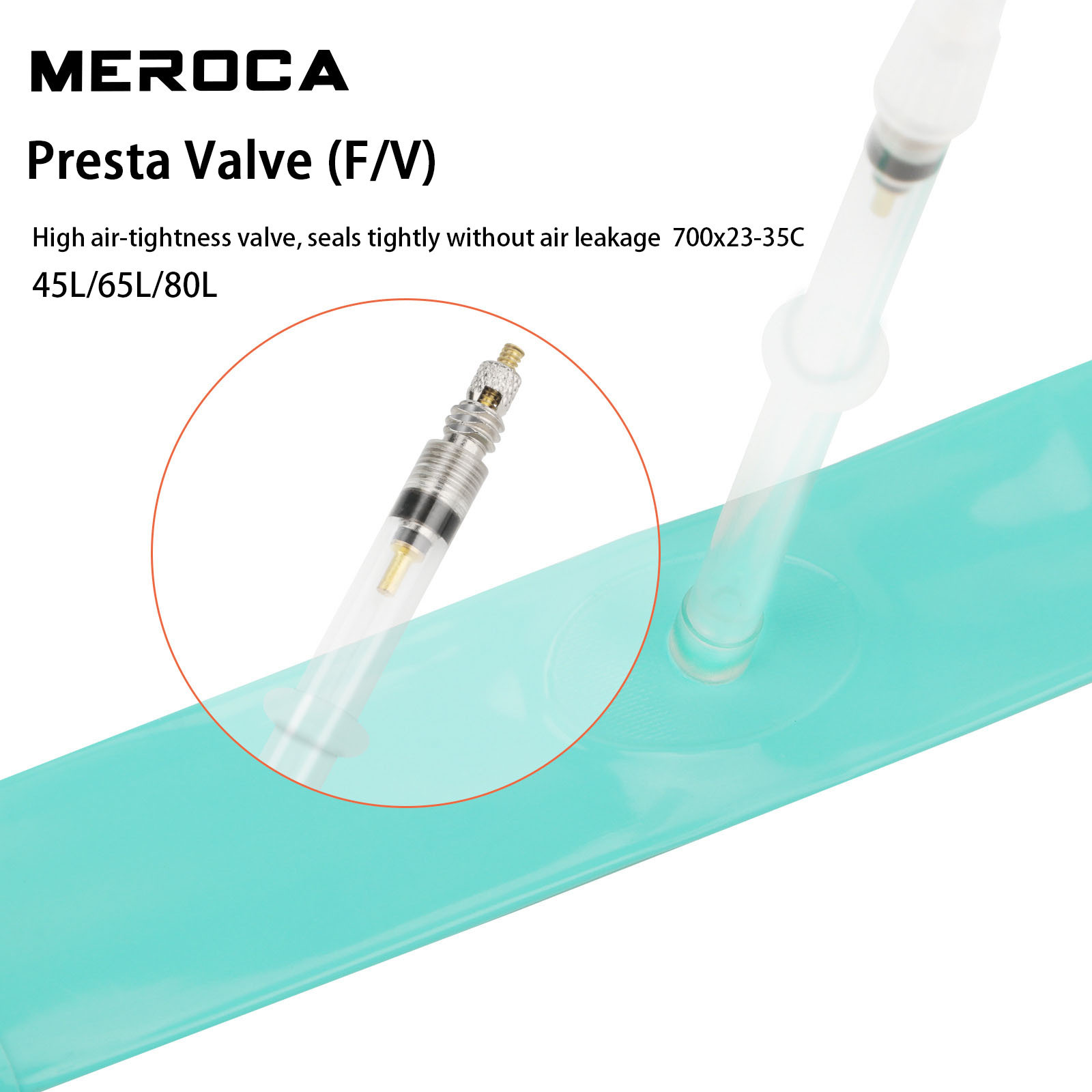 MEROCA TPU Inner Tube  Ultralight Inner Tube for Road Bicycles 700C*23-35C 45/65/80L Presta Valve