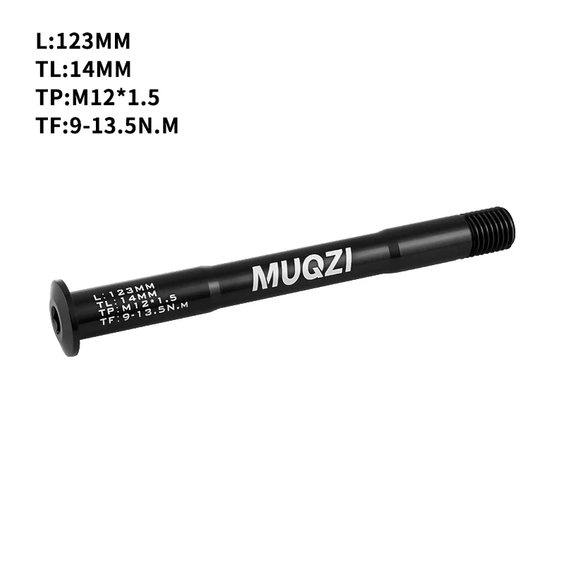 MUQZI MTB Thru Axle 15x100 15x110 12x142 12x100 12x148 Road Bicycle Wheel Axle 12mm 15mm Hub Thru Axle Fork Shaft