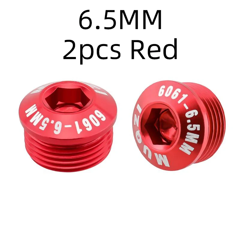 MUQZI 2PCS Bicycle Pedal Cover Bolts M14x5/6.5/9mm Aluminum Bike Pedal Dust-protection Screw MTB Road Cycling Repair Parts