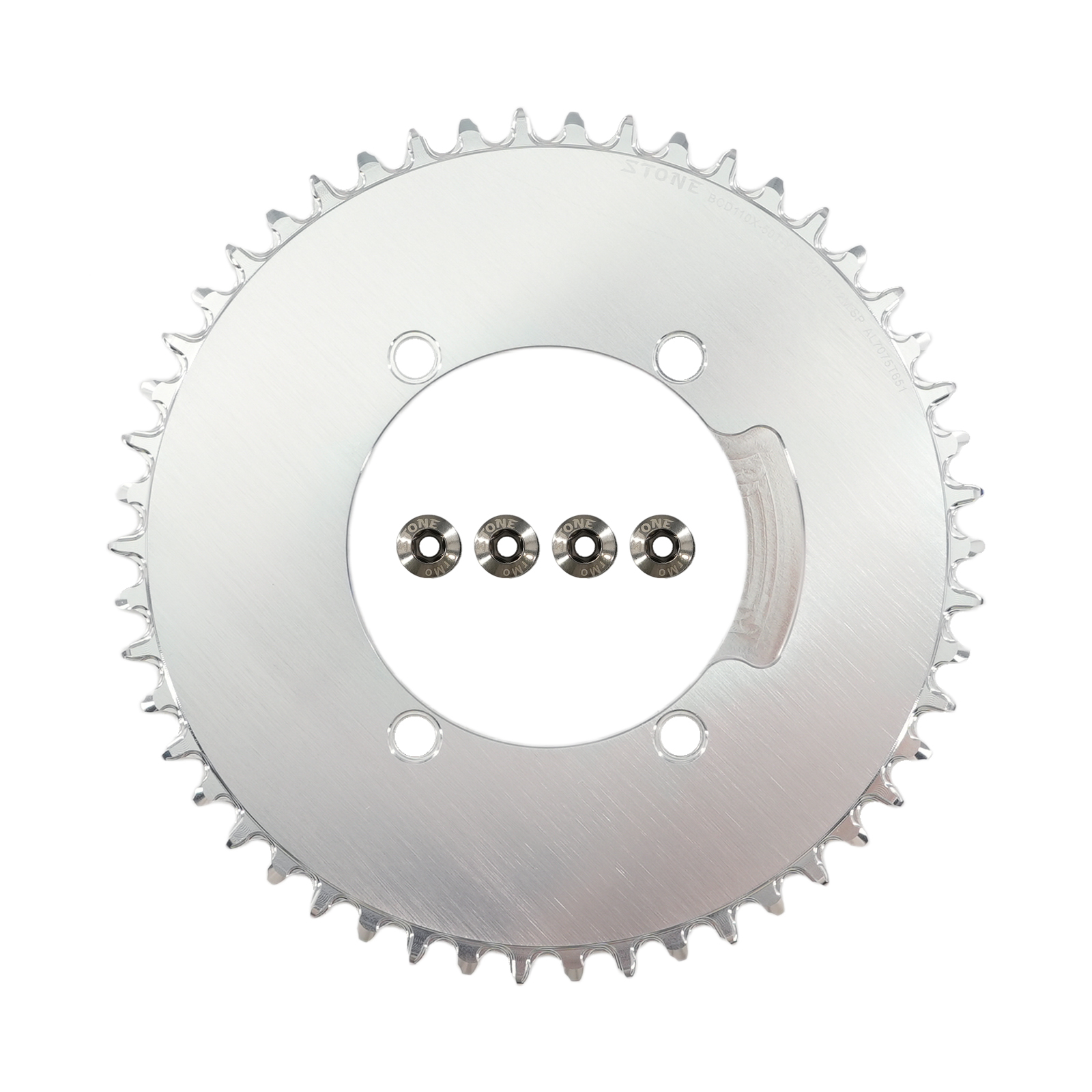 Stone Round Bike Chainring 110BCD for Shimano FC-5800 6800 4700 9000 34T to 60T Road Bike Chainwheel 4 Bolts gravel