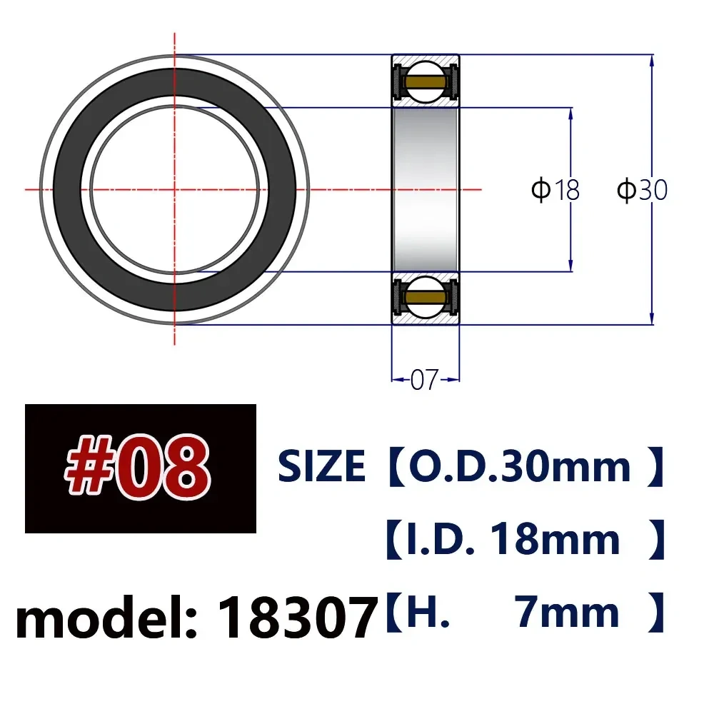 Bike Hub Ceramic Bearings for Road Bike Mountain Disc Brake Thru Axle Hubs Super Light Lubricant 6802 6803 6902 6903 6800 15267