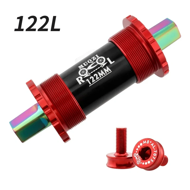 MUQZI Titanium Alloy Bottom Bracket BB68 103 107 110 113 119 122mm Ceramics Square Taper Bottom Bracket 68mm
