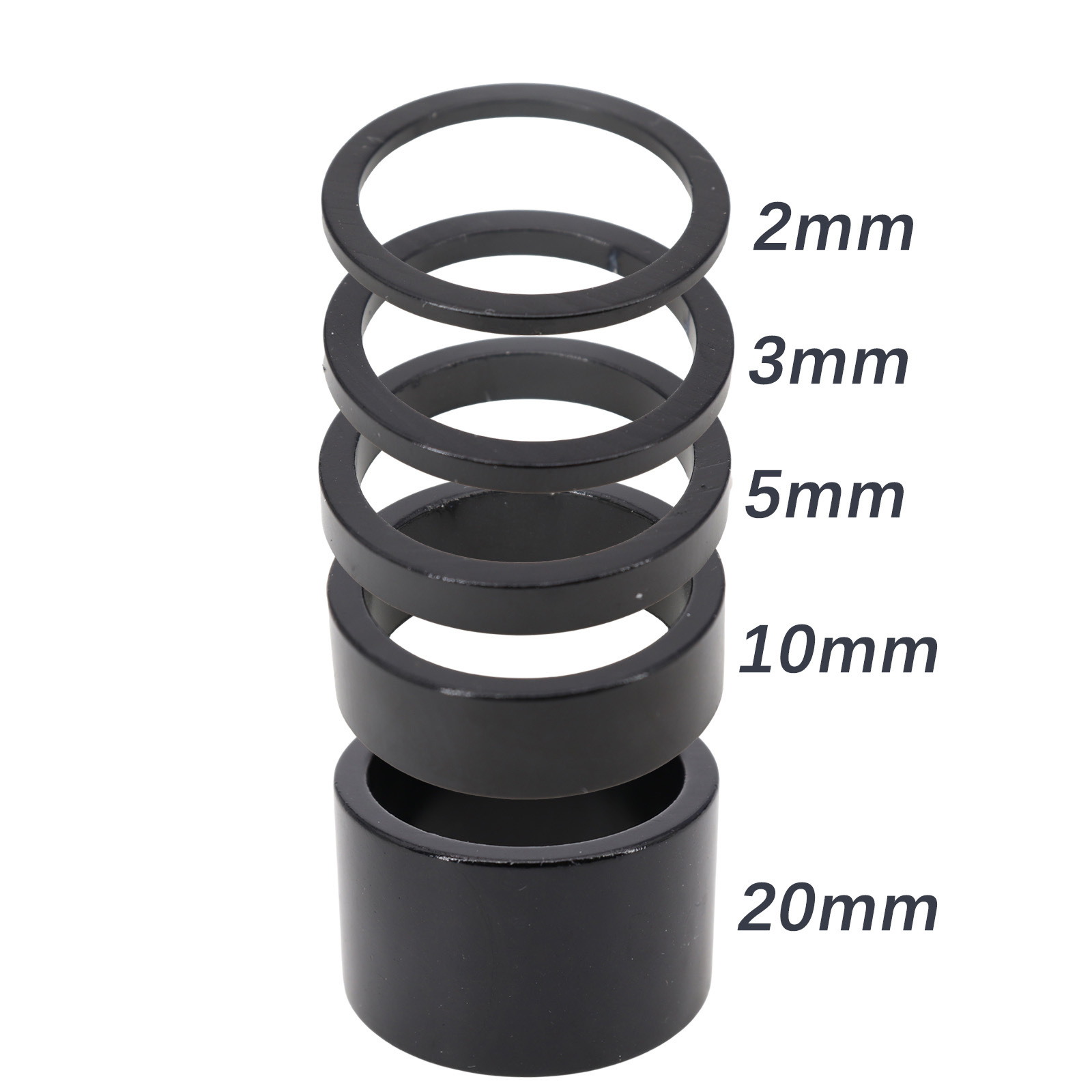 Neco 1 Inch 25.4mm 20/10/5/3/2mm Bicycle Headset Stem Al Bike Fork Star Nut Top Cap Cover Adjusting Dust Cover Spacer Washer