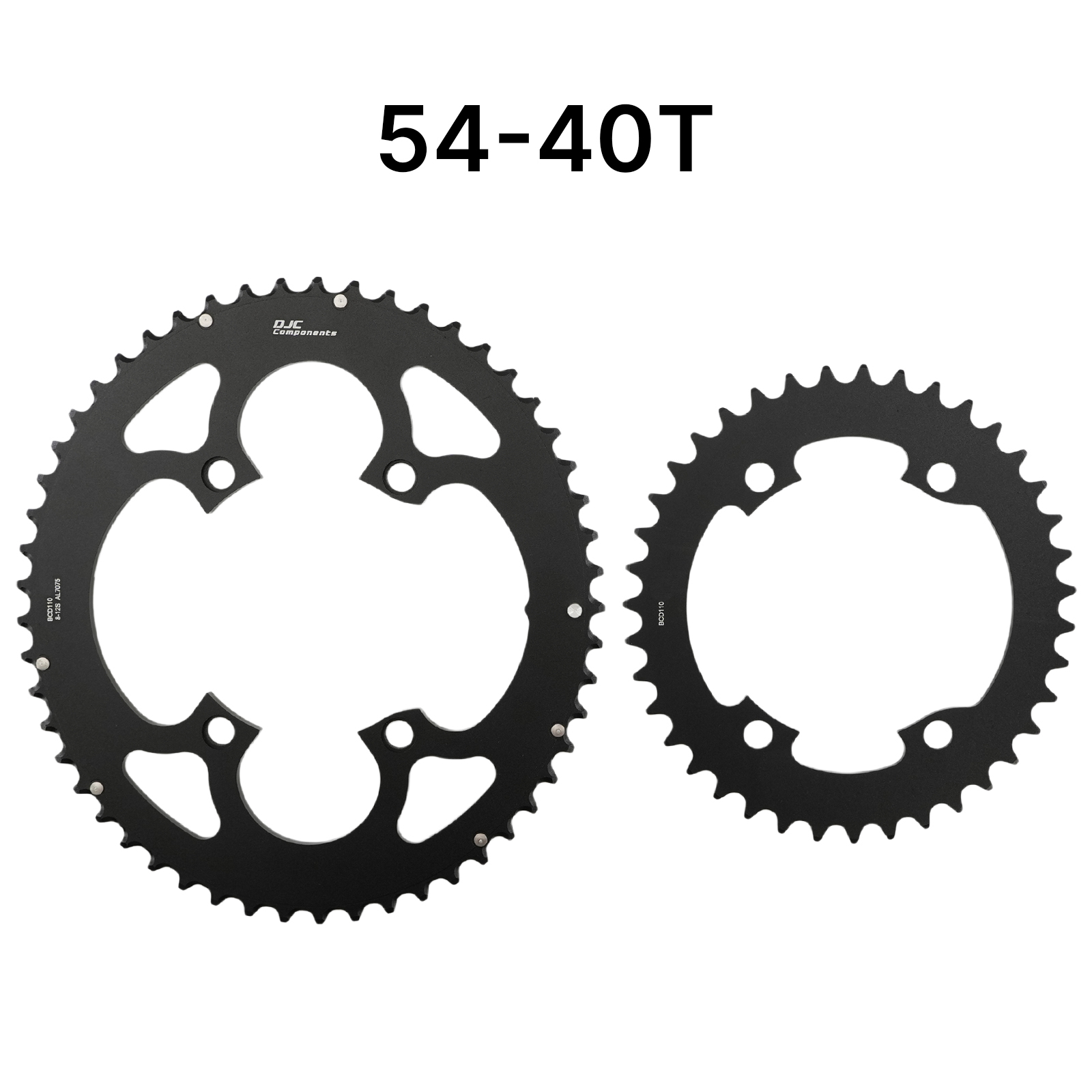 DJC Components 110BCD 4-Bolt Road Bike Double Chainring Round Oval 50-34T 52-36T 53-39T 54-40T for Shimano 105 Ultegra Dura Ace R7000 R8000 R9100 R9200