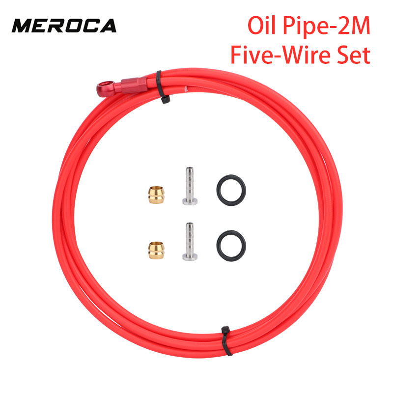 MEROCA Mountain Bike Brake Oil Hose Extended 5mm Hydraulic Disc Brake Oil Hose Five-Line Set, 1/2M Length