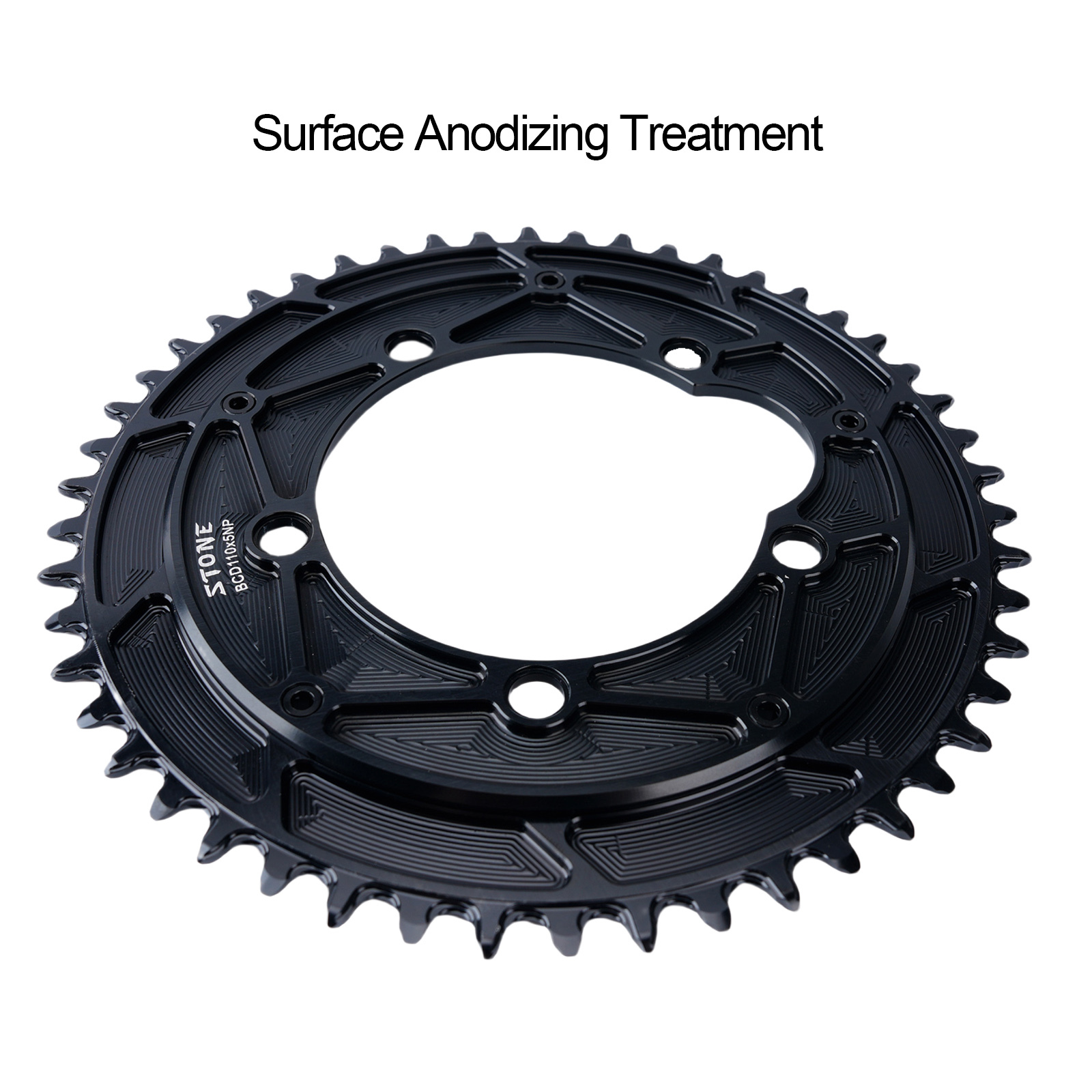 Stone 110bcd Round Chainring 4MM Offset Aero for Force Red Rival S350 S900 42t To 60t Road Bike for Sram Cx Gravel Quarq 5 Arms 12s 12 Speed