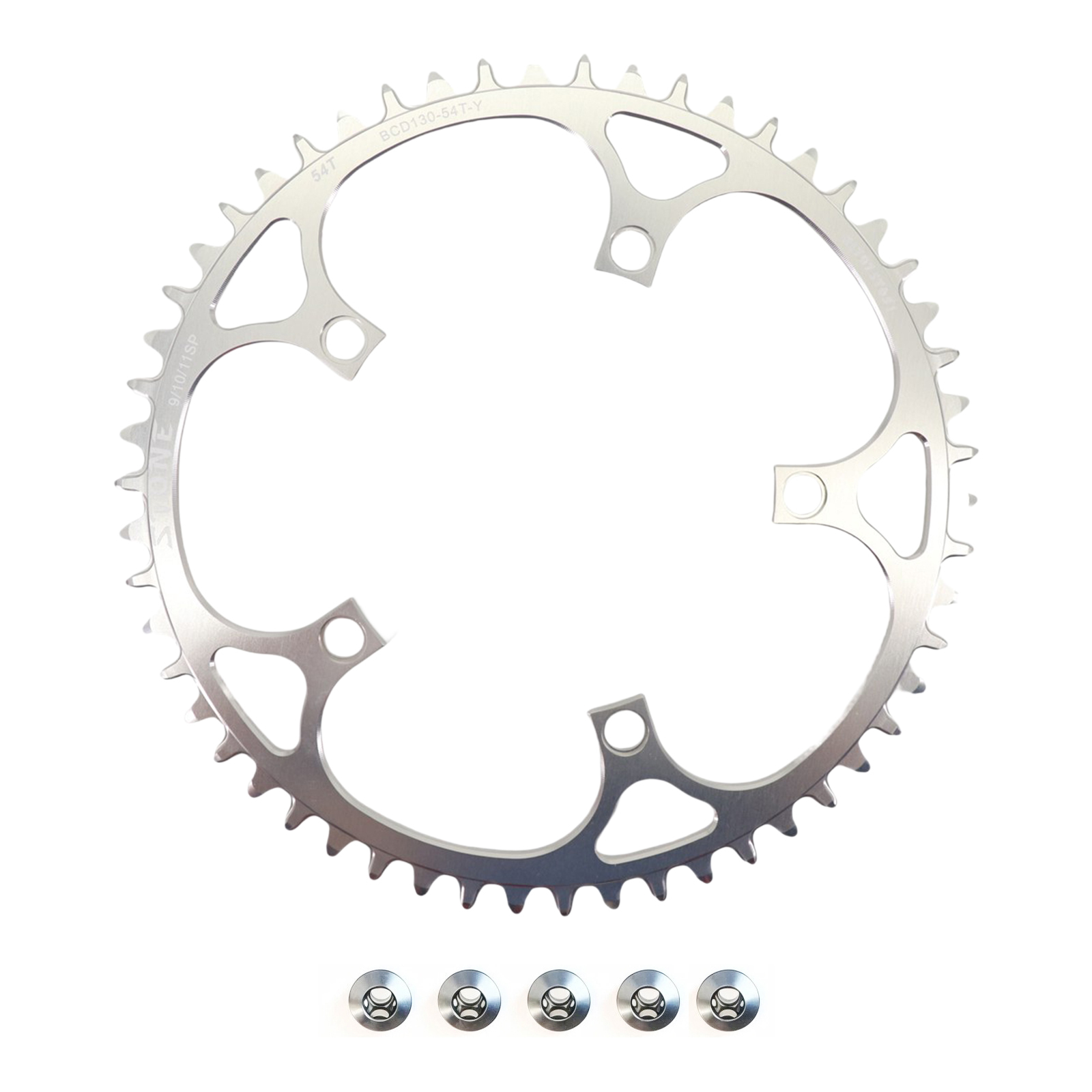 STONE 130BCD Round Chainring 38-70T for Brompton 3sixty and for Shimano 5700 6700 Cranks, Narrow-Wide 1x Setup