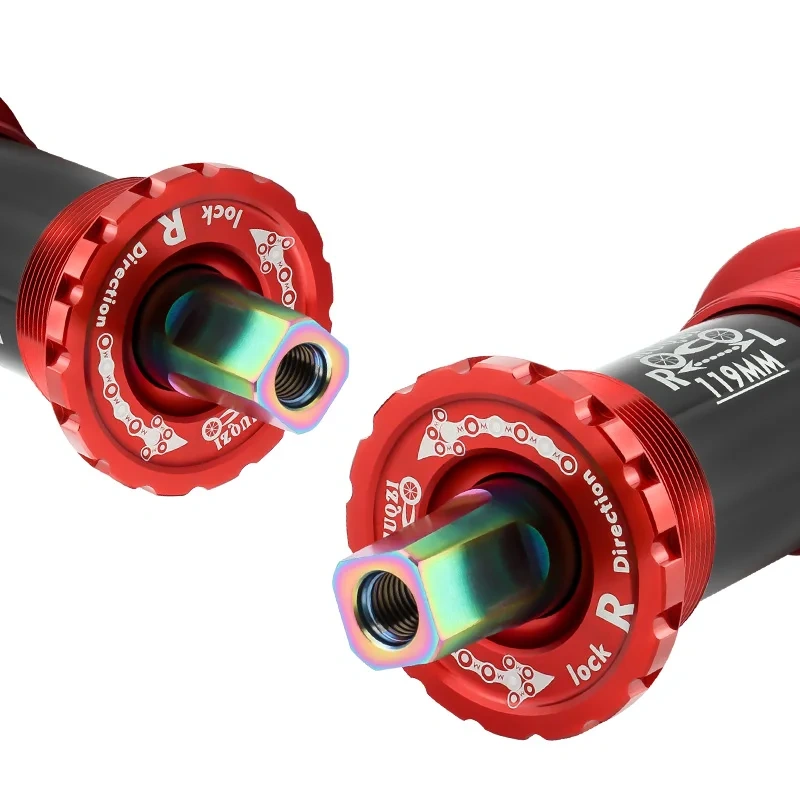 MUQZI Titanium Alloy Bottom Bracket BB68 103 107 110 113 119 122mm Ceramics Square Taper Bottom Bracket 68mm